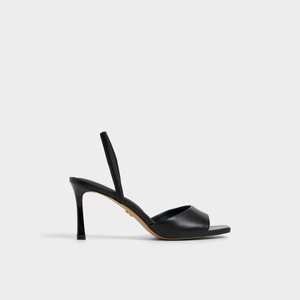 Main view of Black Andya Slingback heeled sandal for women.