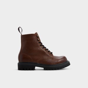 Main view of Dark Brown Doublezero Lace-up boot for men.