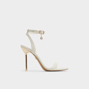 Main view of White Maristou Heeled sandal for women.