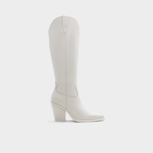 Vue principale des Bottes westerns couleur Blanc Ouvert Nevada pour femme.