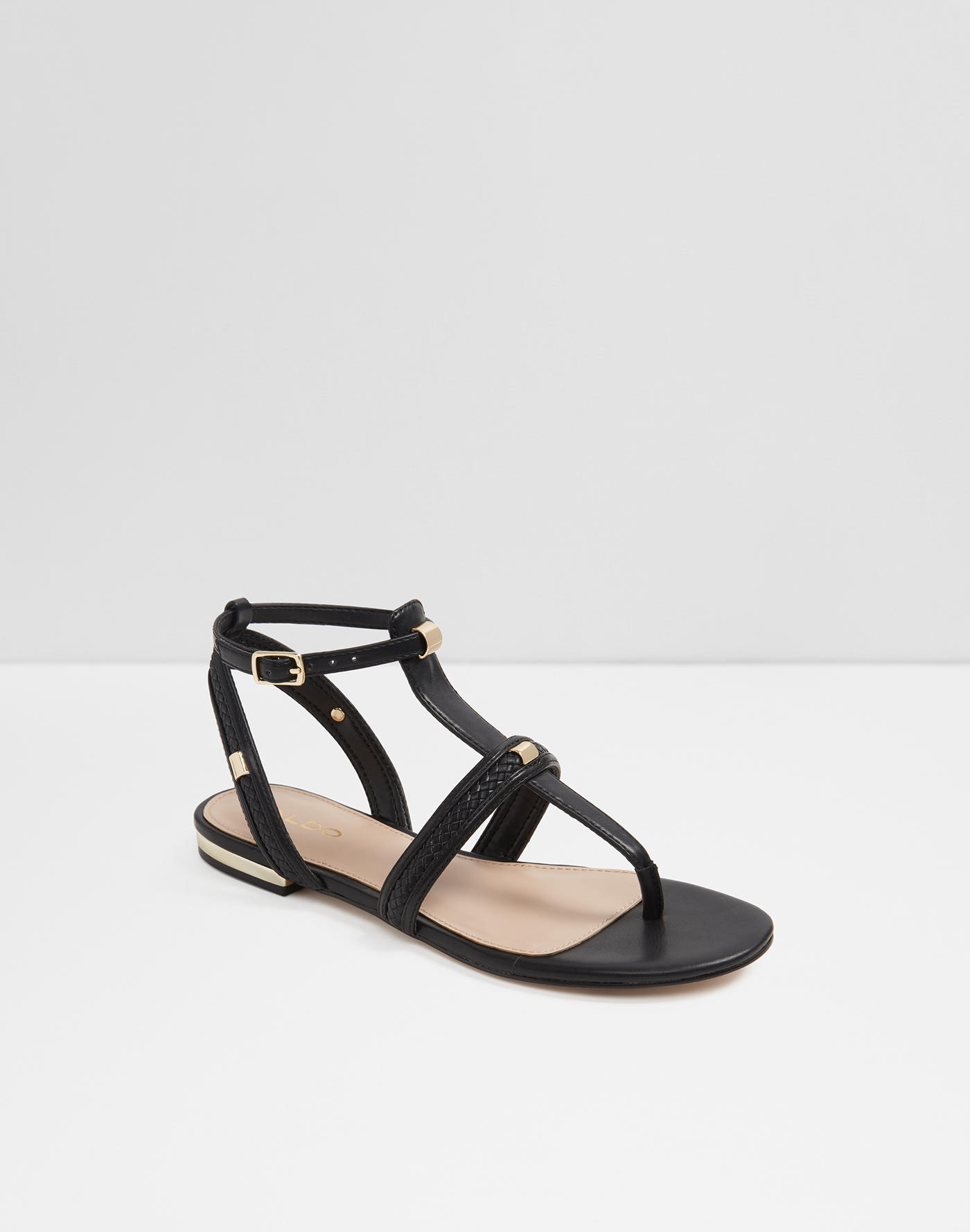 aldo open toe flats