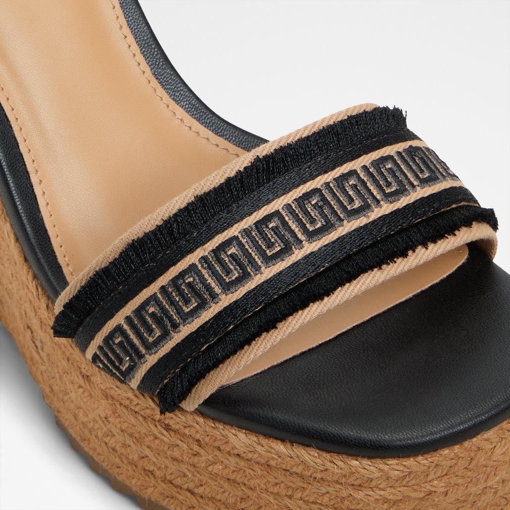 【ALDO】Aberitram 刺繍 ウェッジヒール サンダル Aberitram Natural Women's Platforms & Wedges | ALDO US