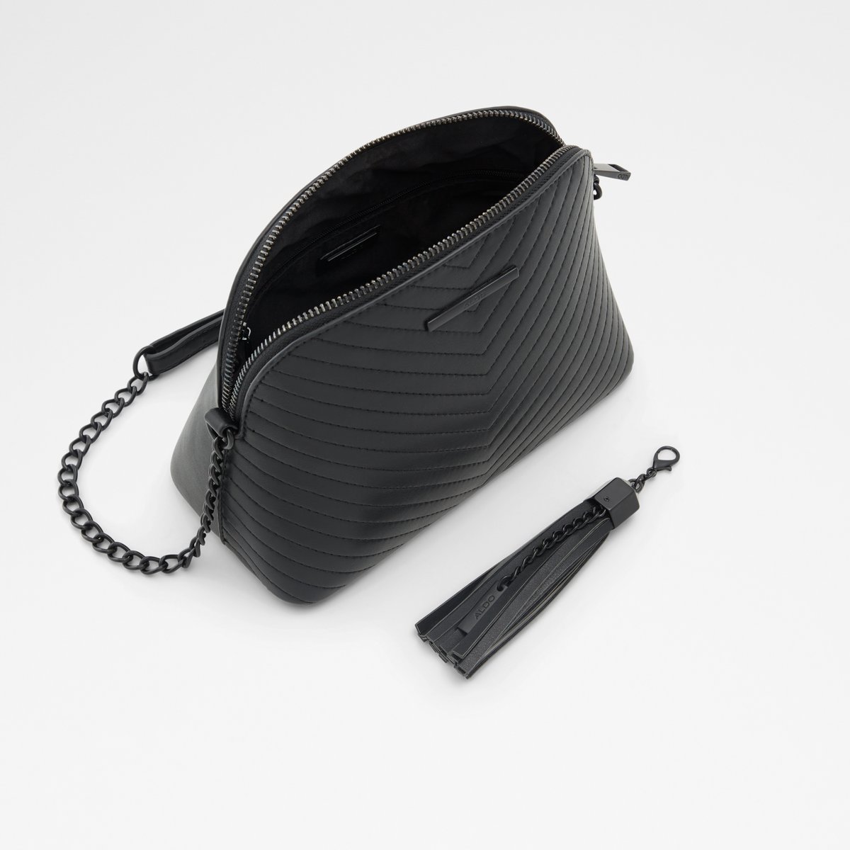 ALDO Women's Adassi Crossbody Bag, Black/Black: Handbags