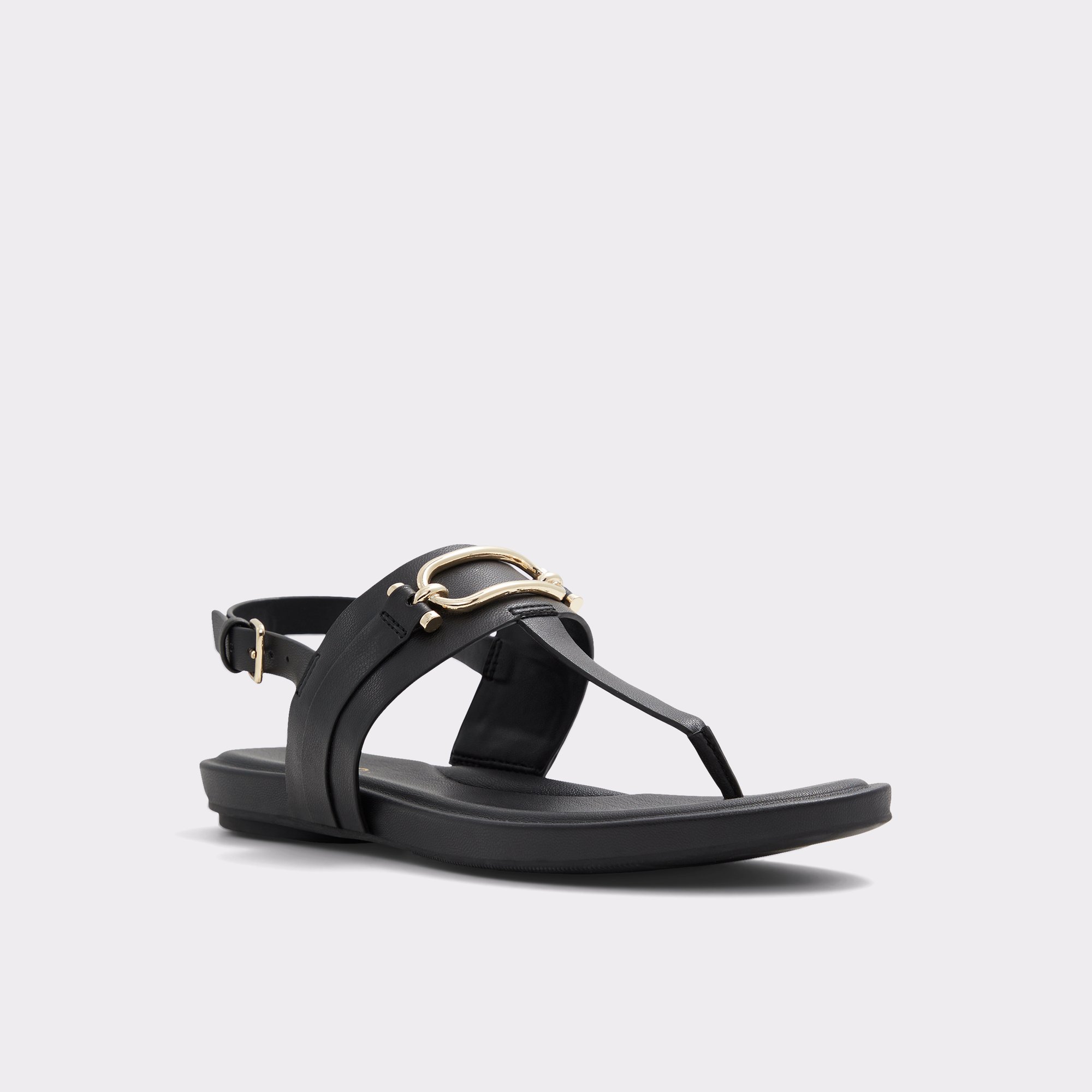 Adraynwan Black Women's Flat Sandals | ALDO Canada