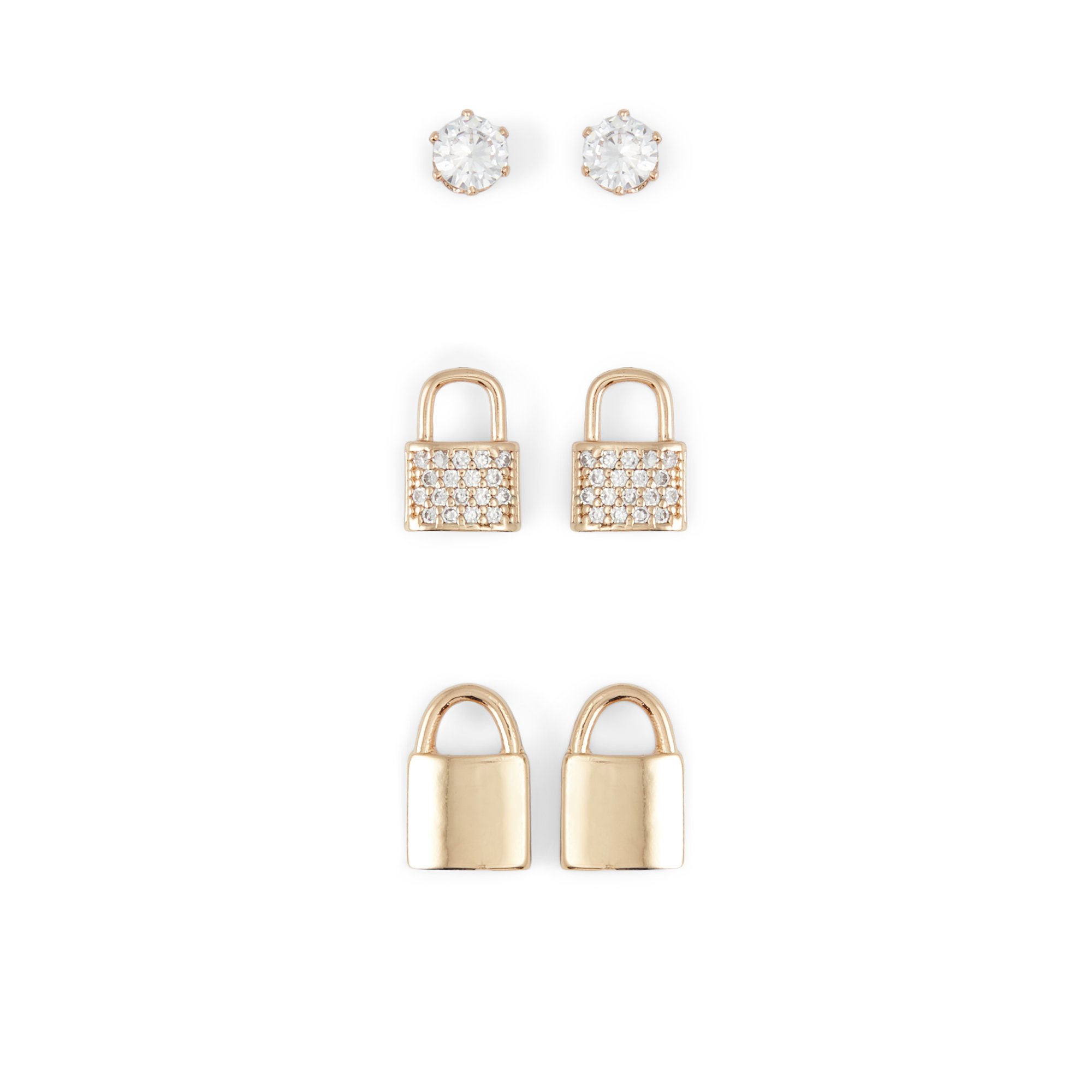 Image of ALDO Afoemas - Women's Earring Jewelry - Gold-Clear