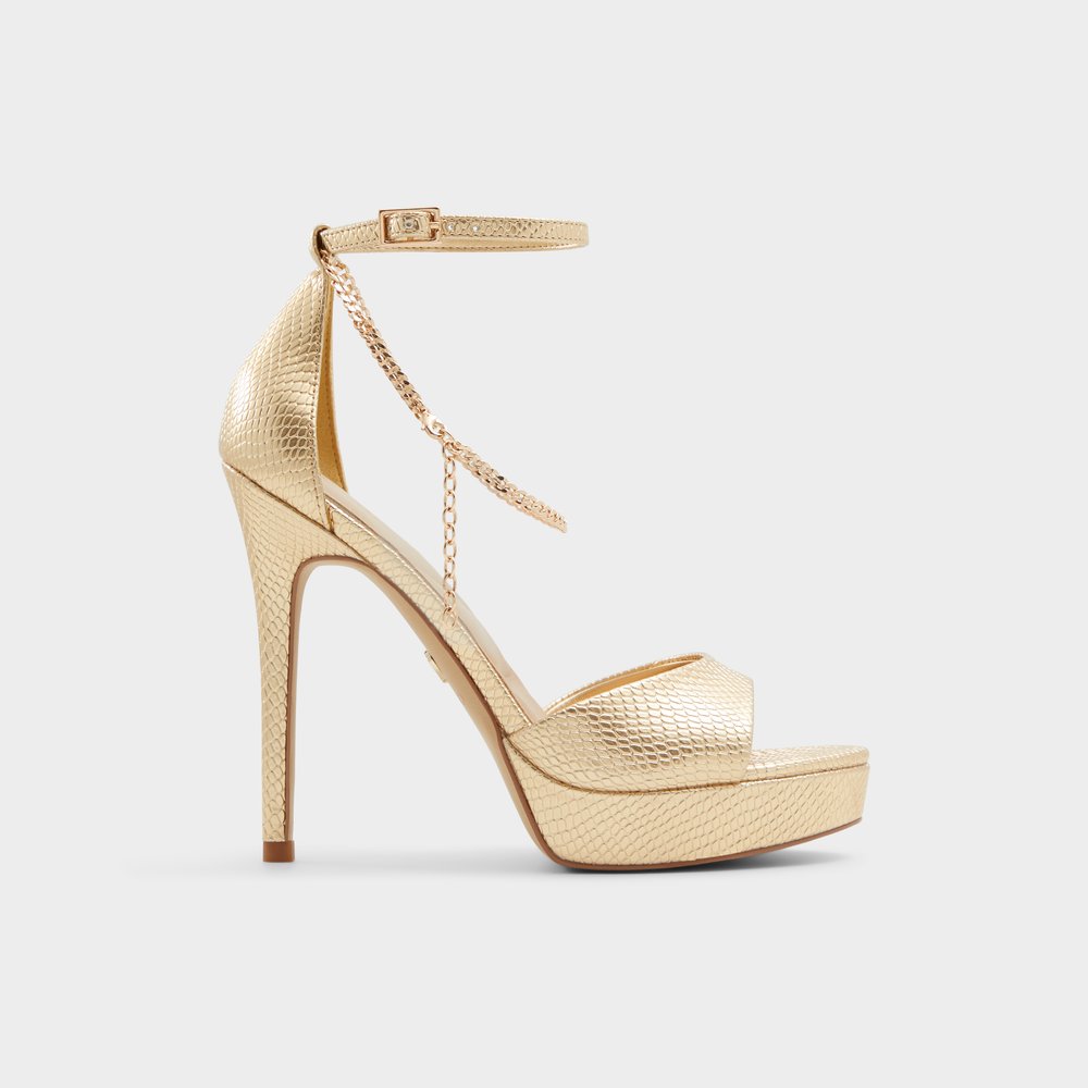 【ALDO】ラインストーン・プラットフォームサンダル Alluring Alluring Silver Women's Iridescent metallics | ALDO US