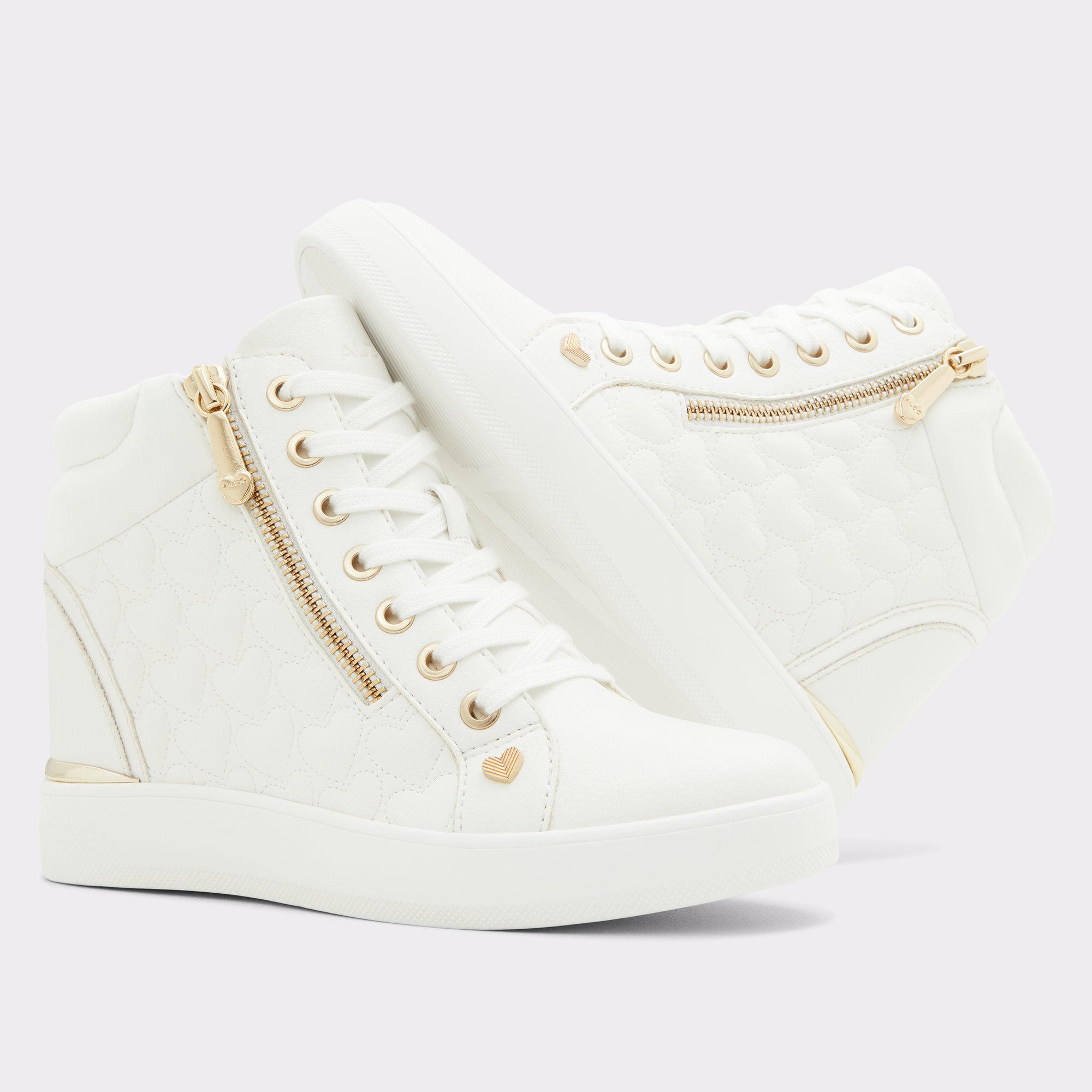Ailannah White Synthetic Quilted Women's top sneakers | ALDO US