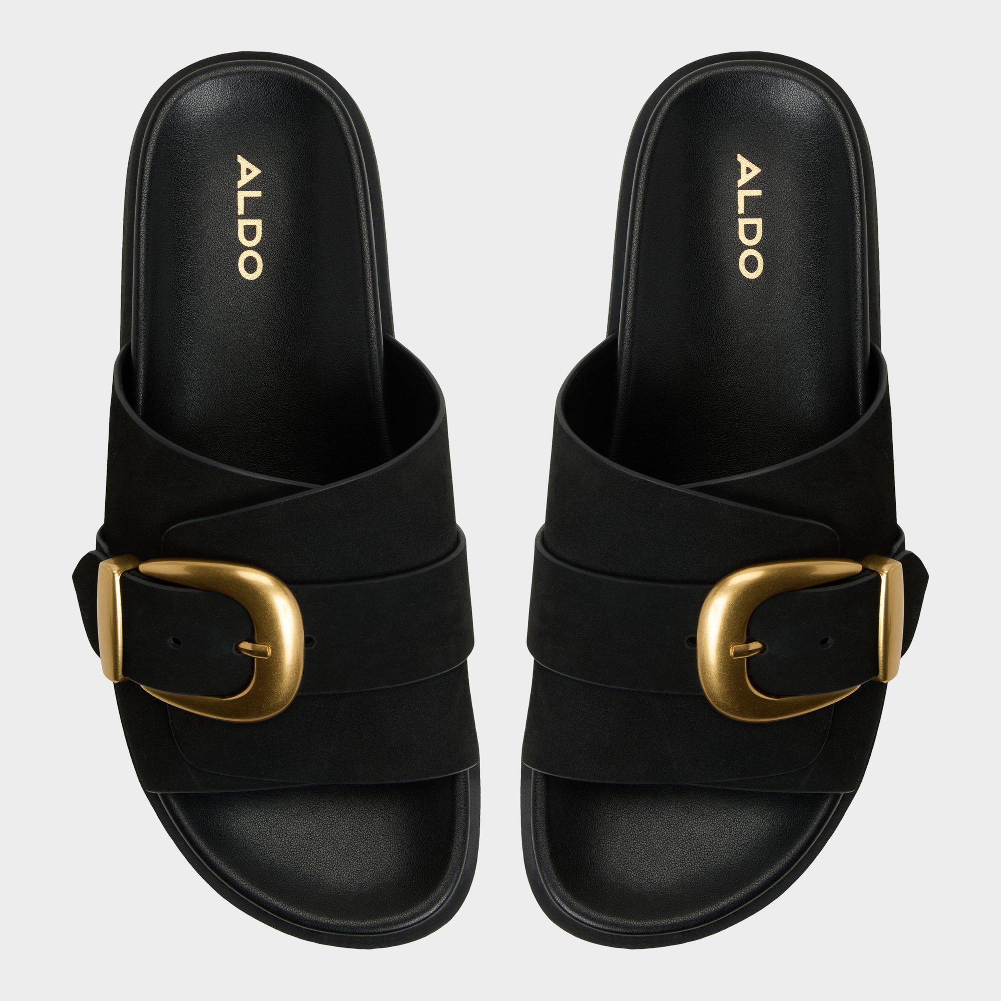 ヌバック★フットベッドサンダル ★【ALDO】☆Alenana ☆ Alenana Black Women's Footbed sandals | ALDO Canada