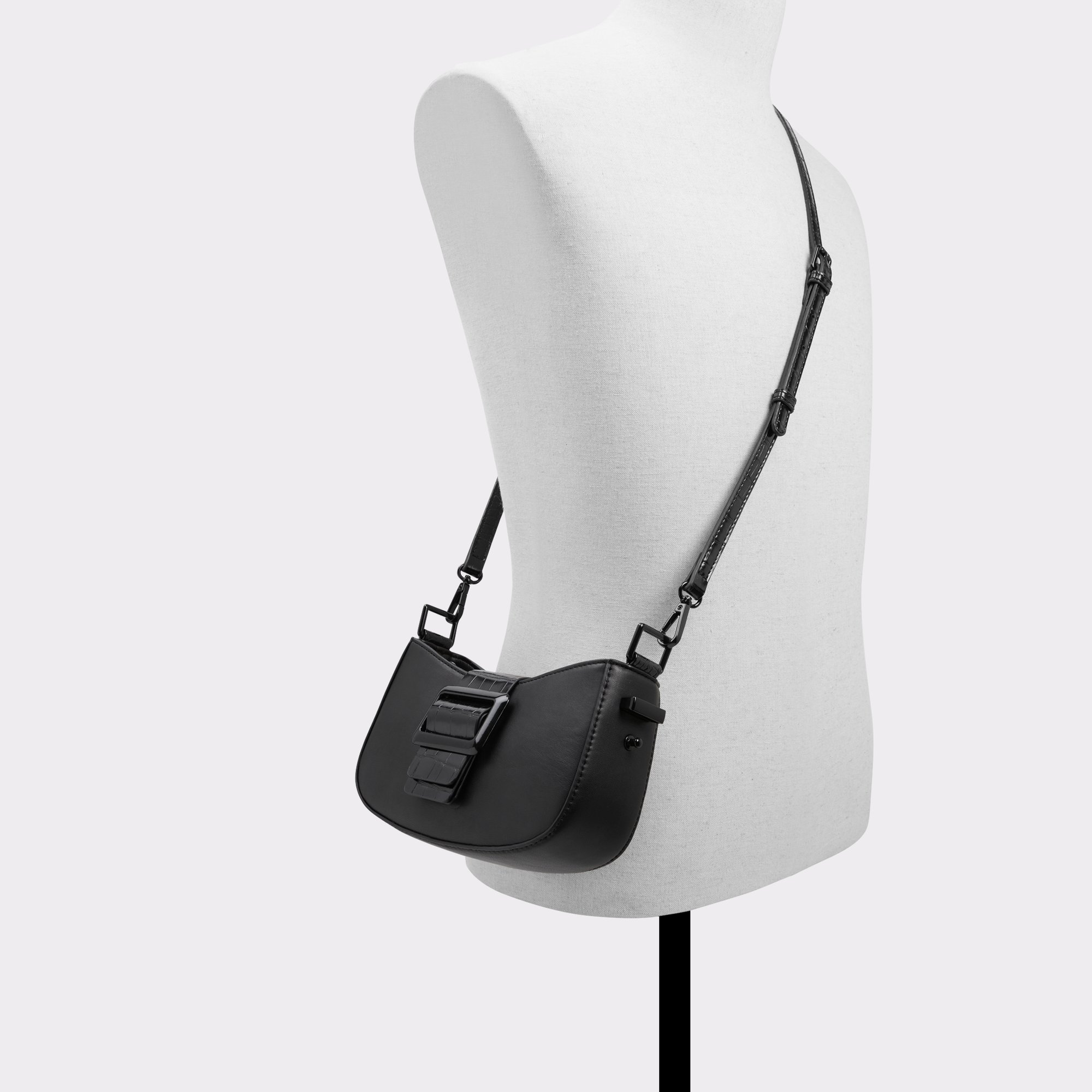 ALDO Alielx buckle detail shoulder bag in black