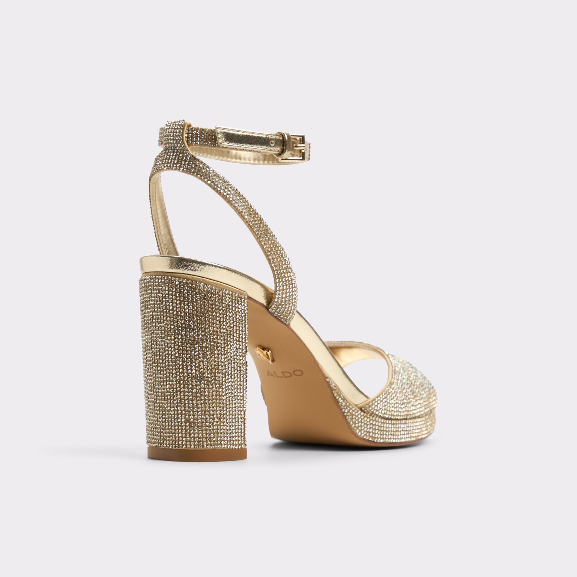 【ALDO】ラインストーン・プラットフォームサンダル Alluring Alluring Champagne Women's Strappy sandals | ALDO US