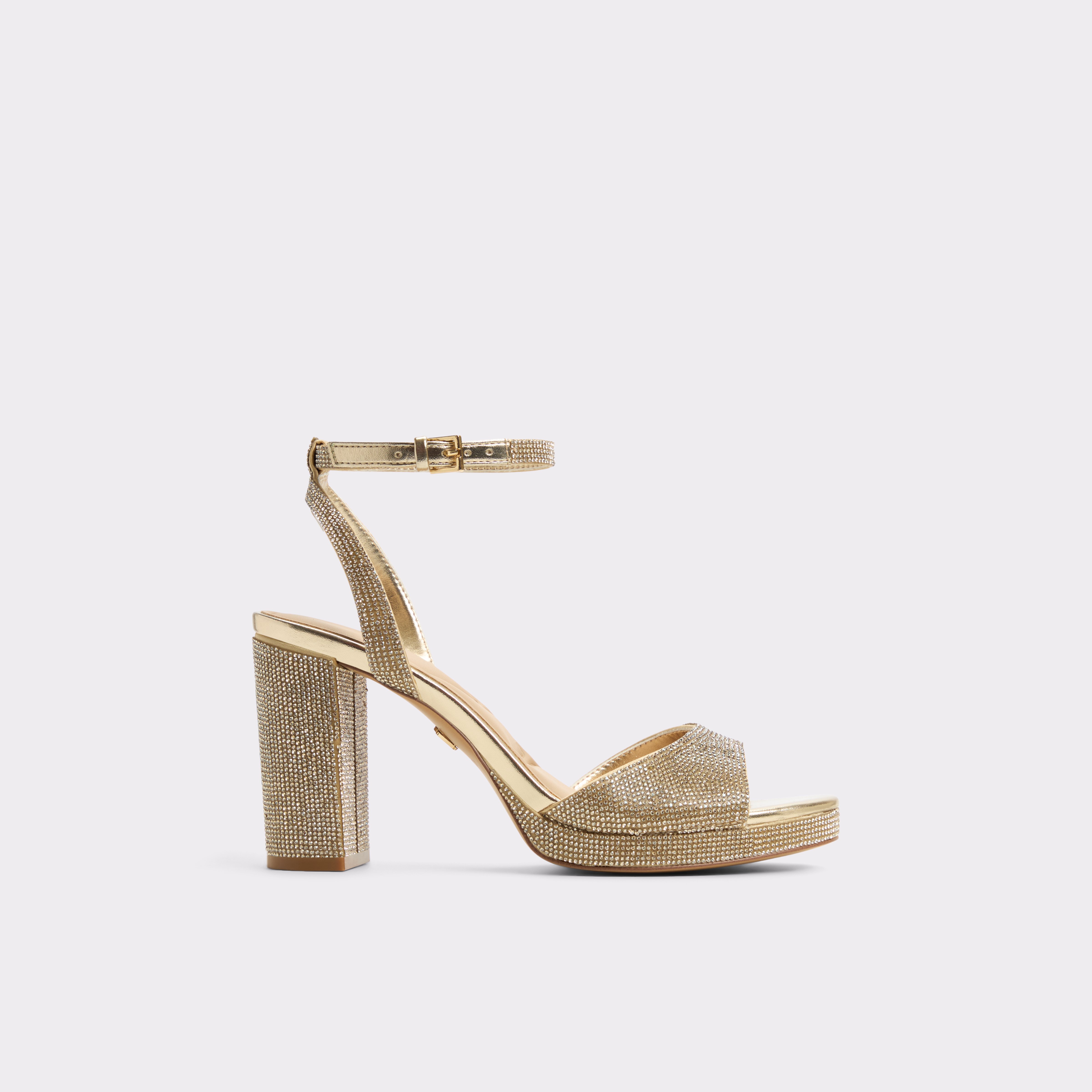 【ALDO】ラインストーン・プラットフォームサンダル Alluring Alluring Champagne Women's Strappy sandals | ALDO US