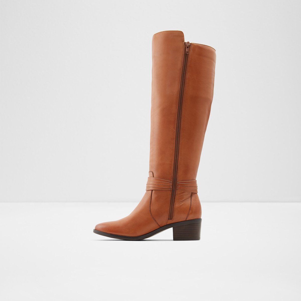 womens cognac knee high boots