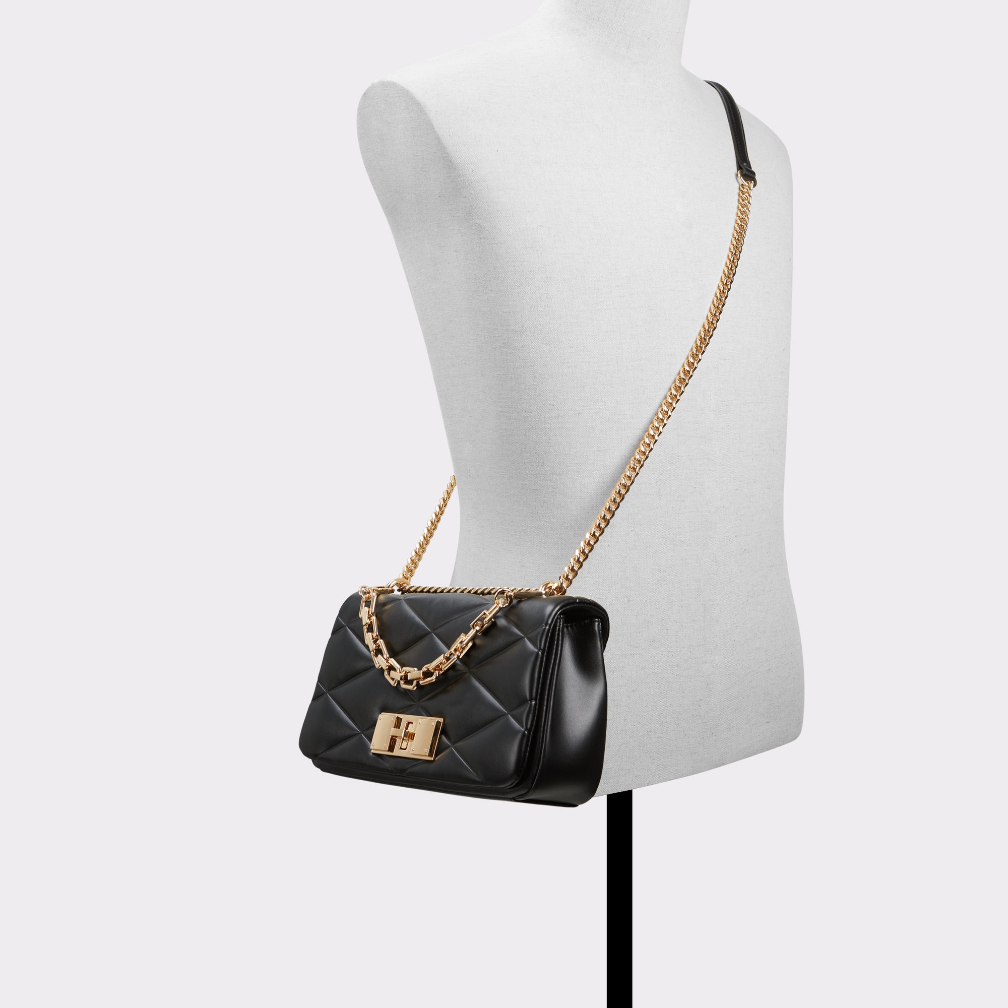 ALDO Women's Adassi Crossbody Bag, Black/Black: Handbags