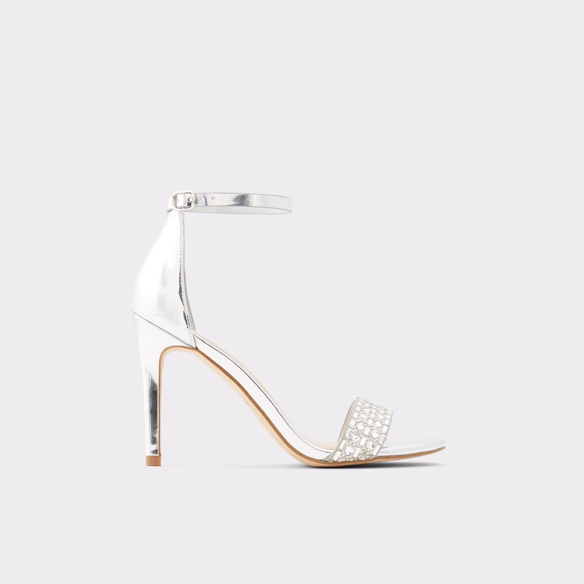 aldo silver sandal heels