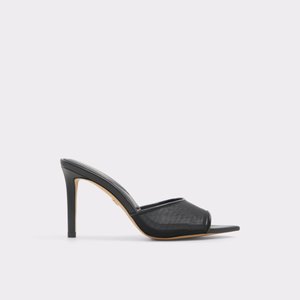 Womens black mule heels hotsell