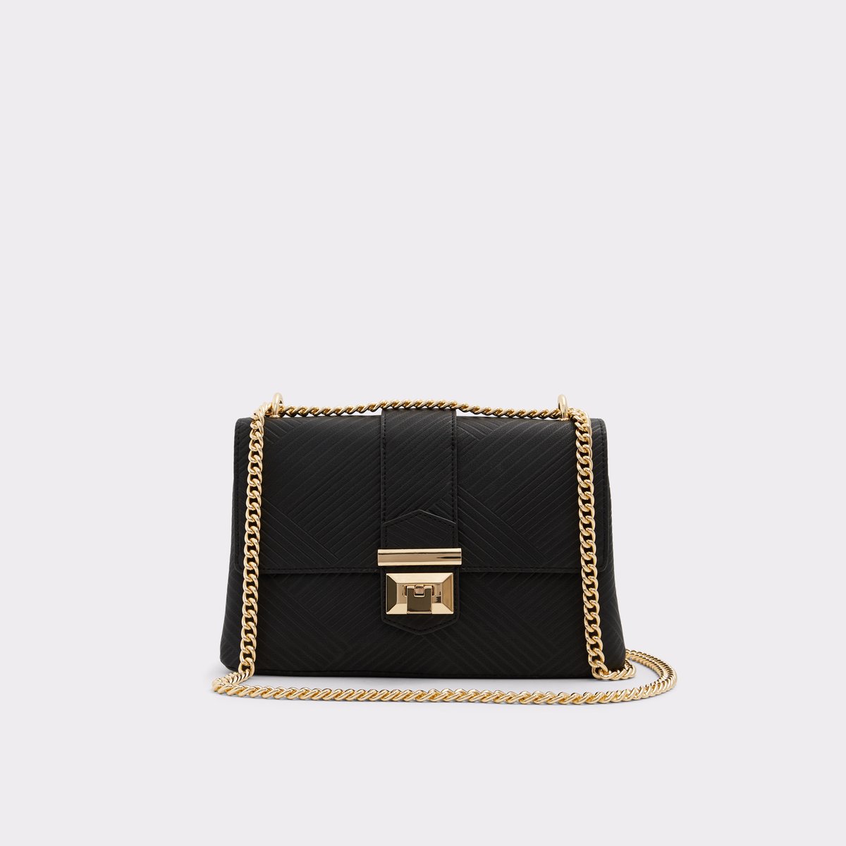 aldo black and gold purse