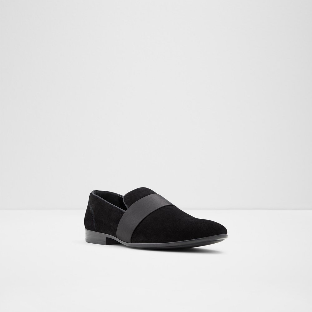 Asaria Open Black Leather Suede Men's Loafers & Slip-Ons | ALDO US