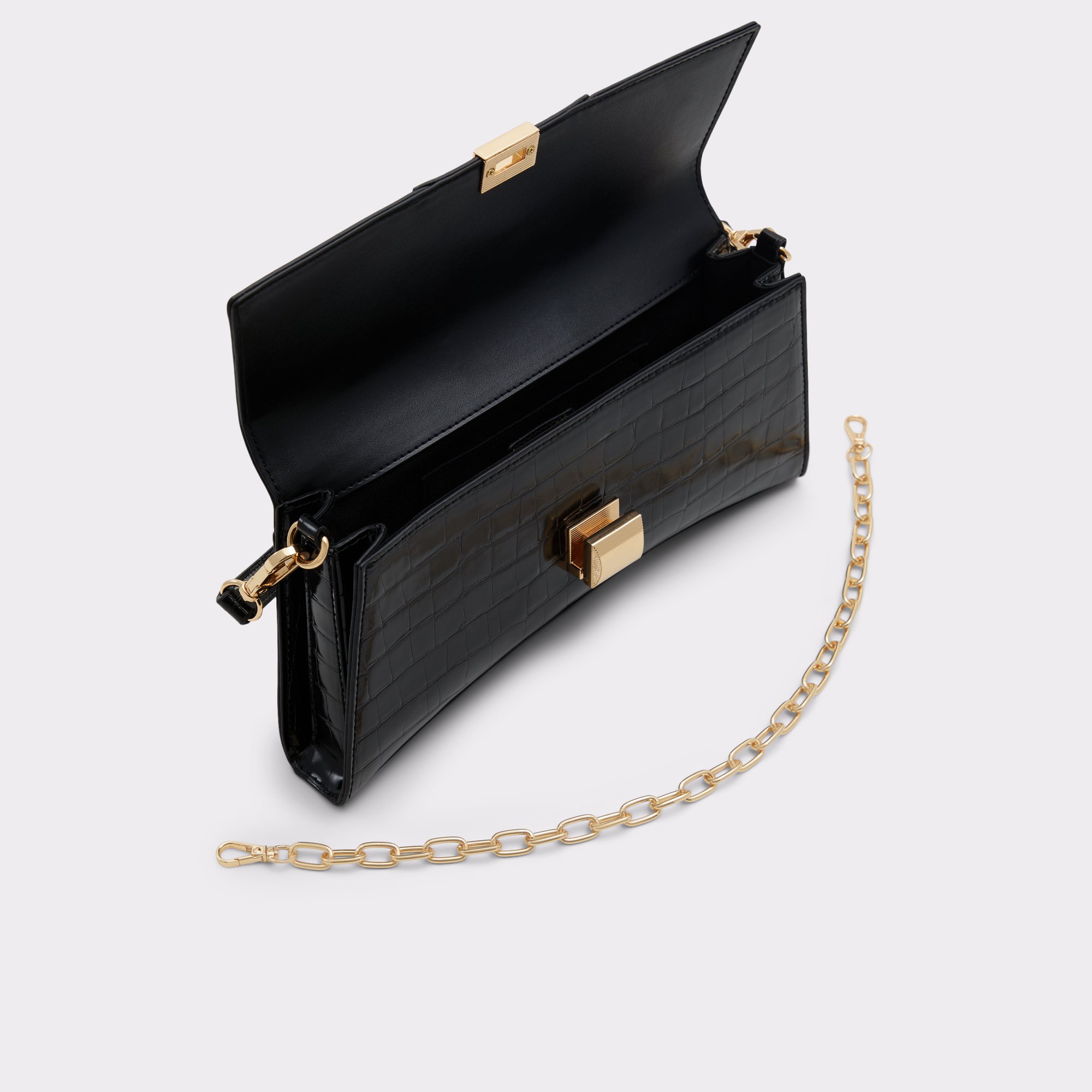 ALDO Aseelax Croco Gold Chain Detail Shoulder Bag