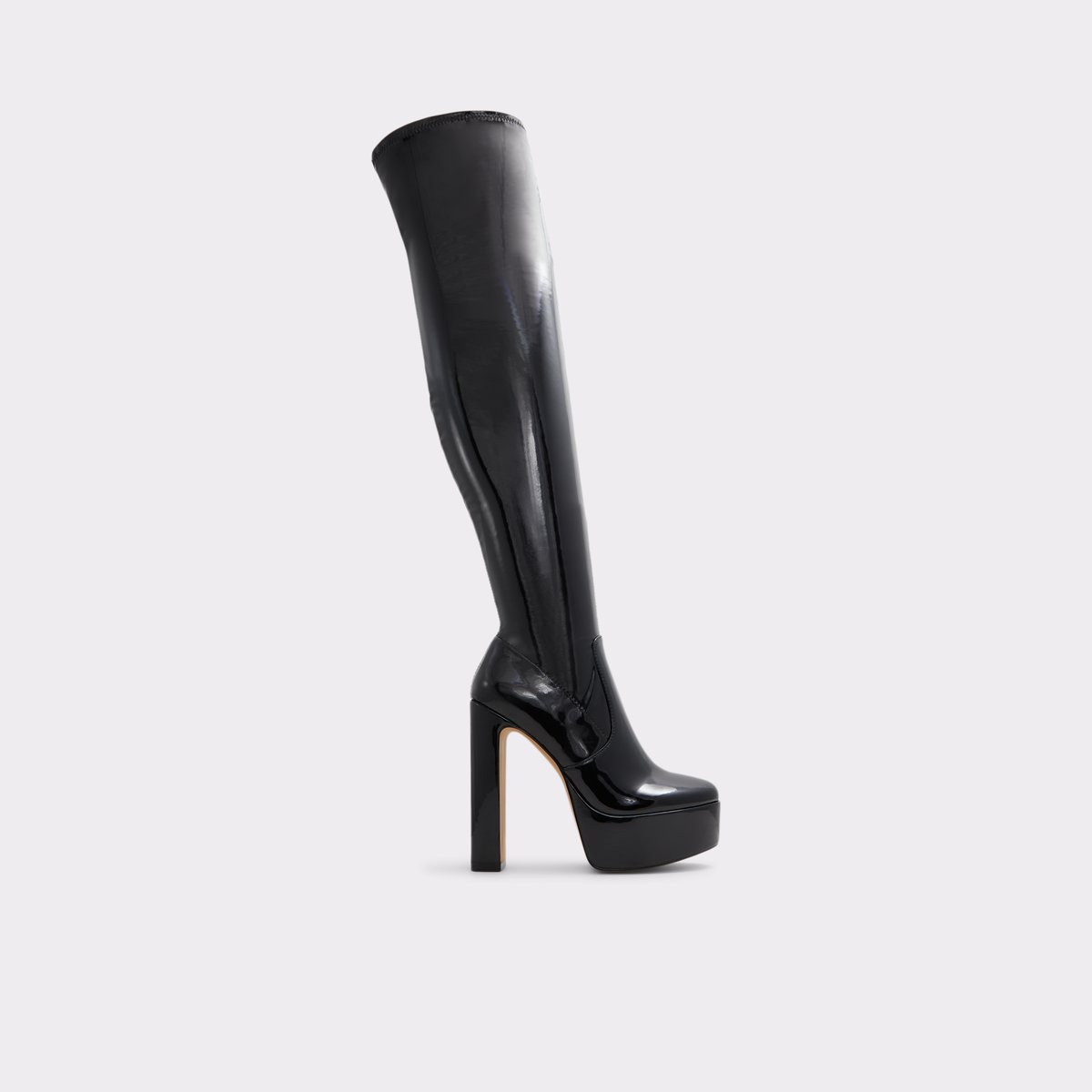 Astelawan Black Synthetic Patent Women's Tall Boots | ALDO Canada