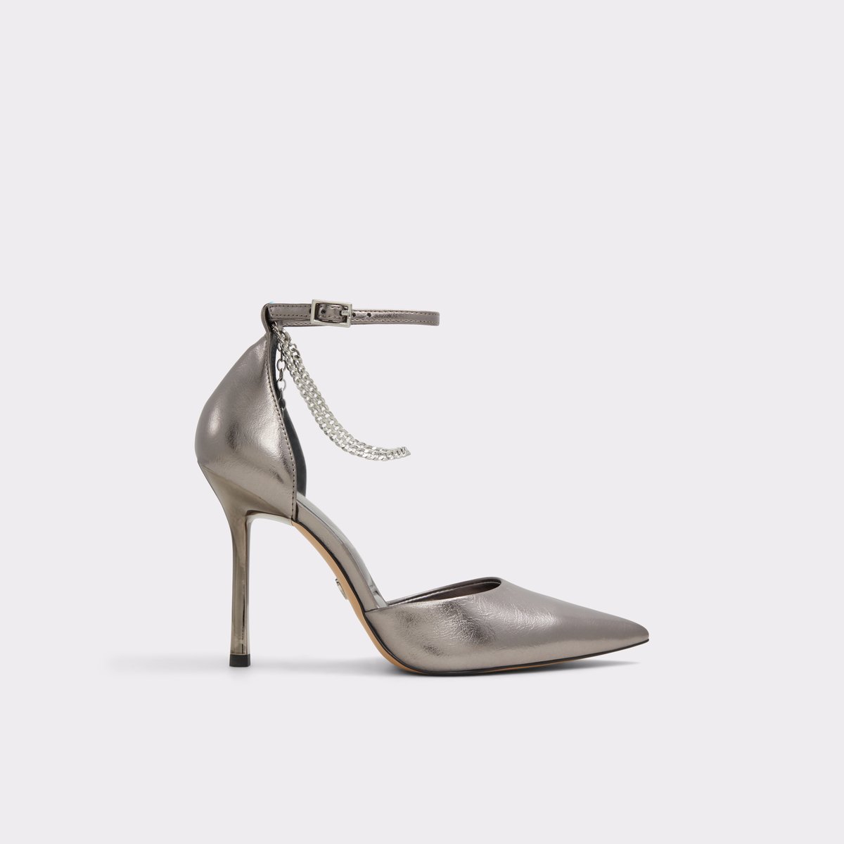 Grey metallic heels hotsell