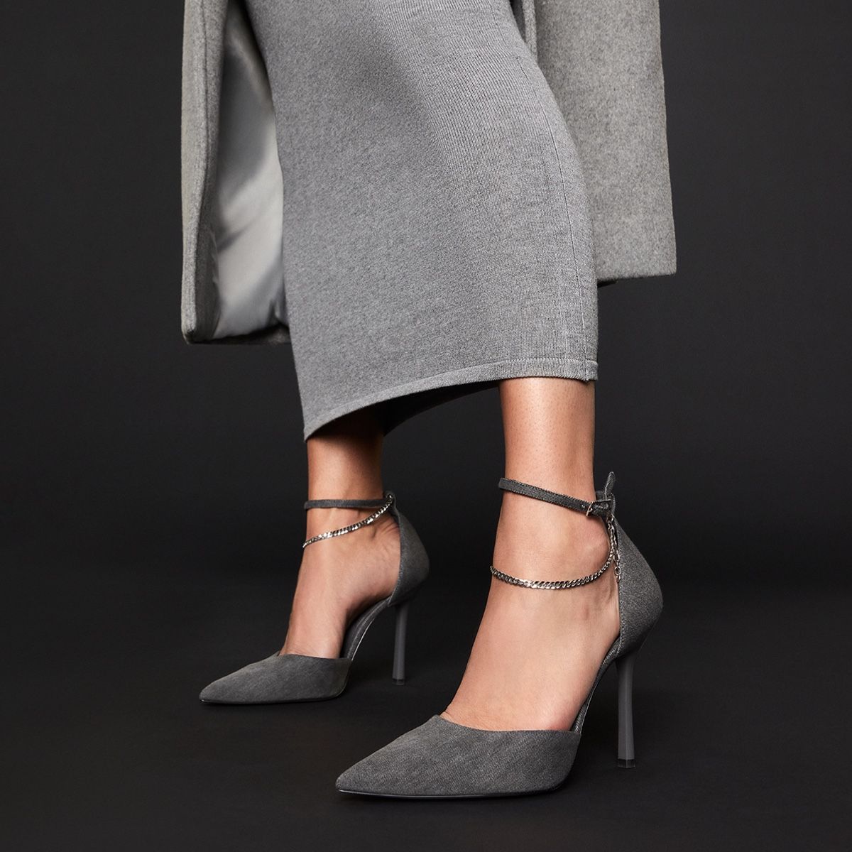 Gray heels on sale