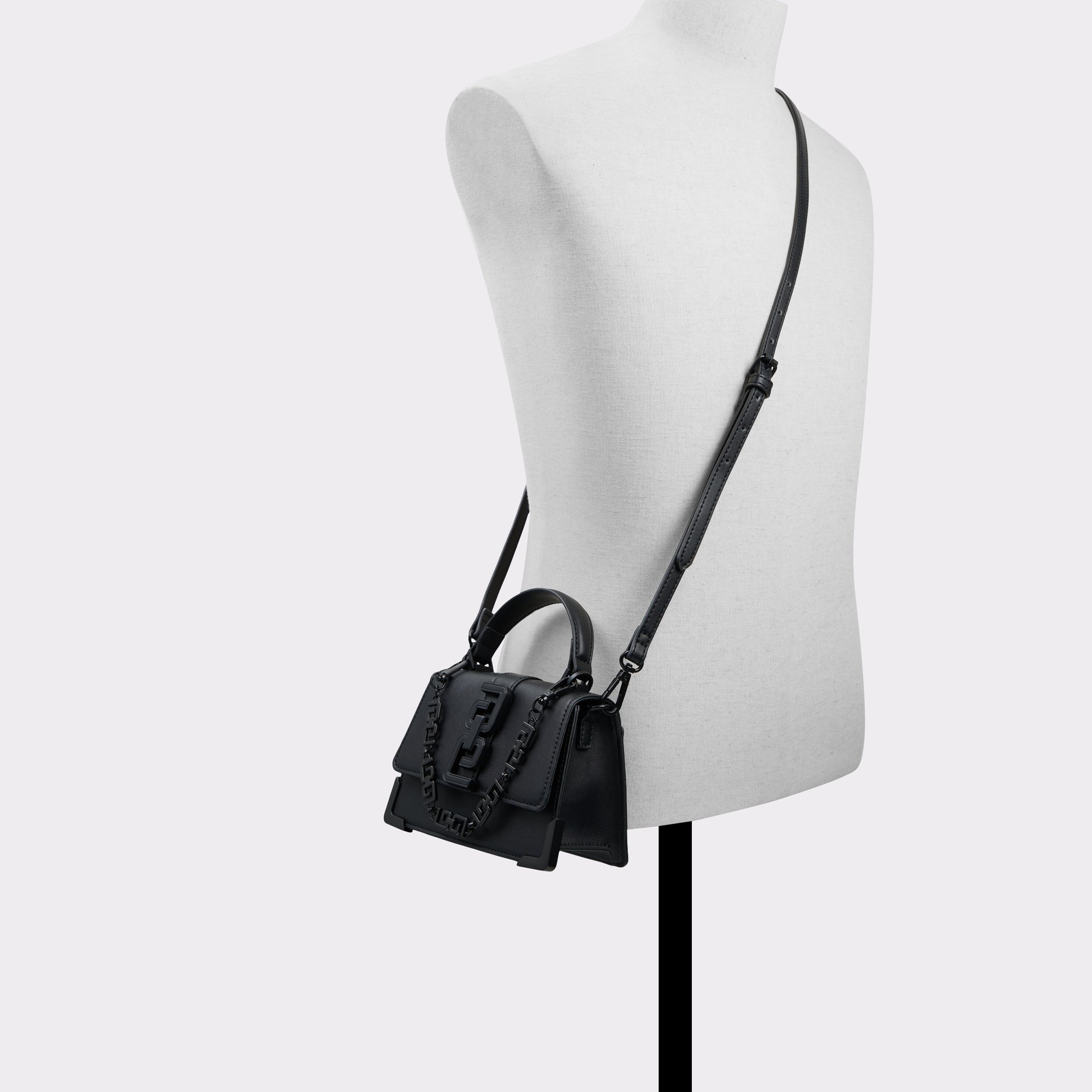 ALDO Women's Powsy Top Handle Bag, Black Overflow: Handbags