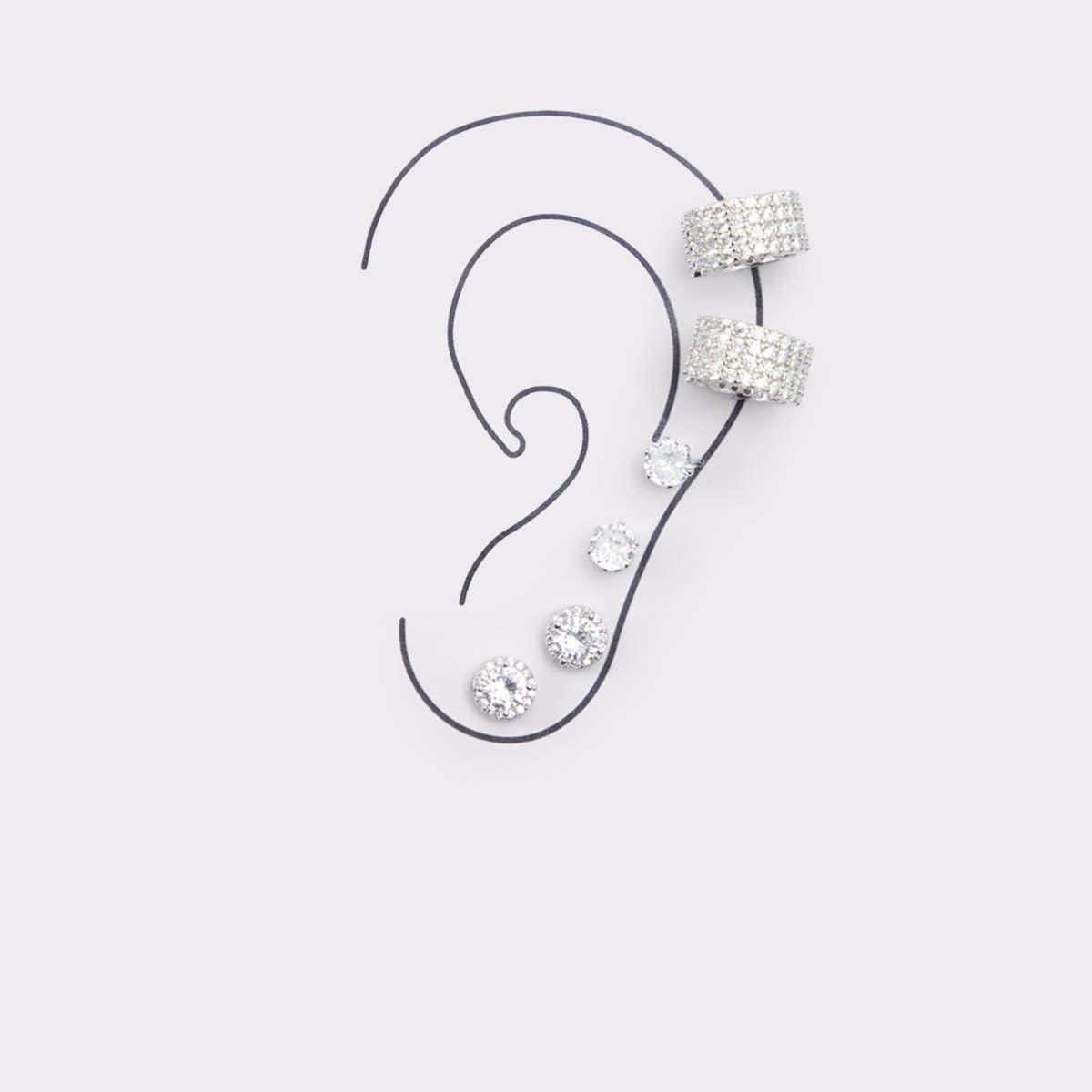 Babellia Silver/Clear Multi Women's Earrings | ALDO US