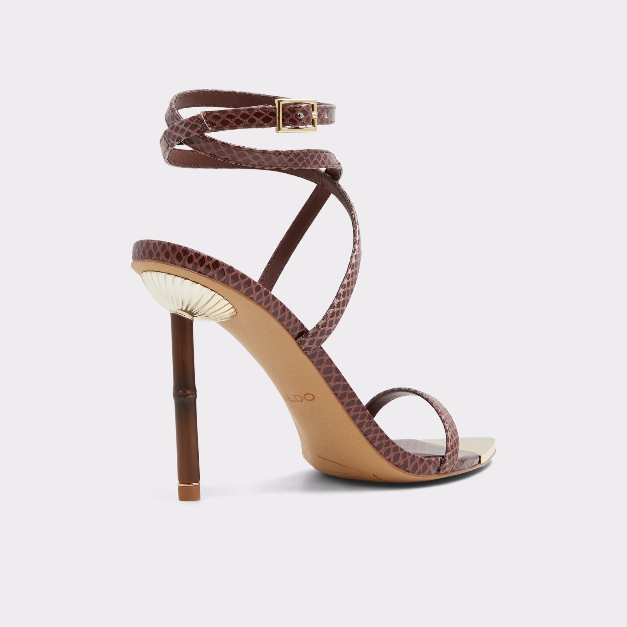 Bamby Dark Brown Women's Heeled sandals | ALDO Canada