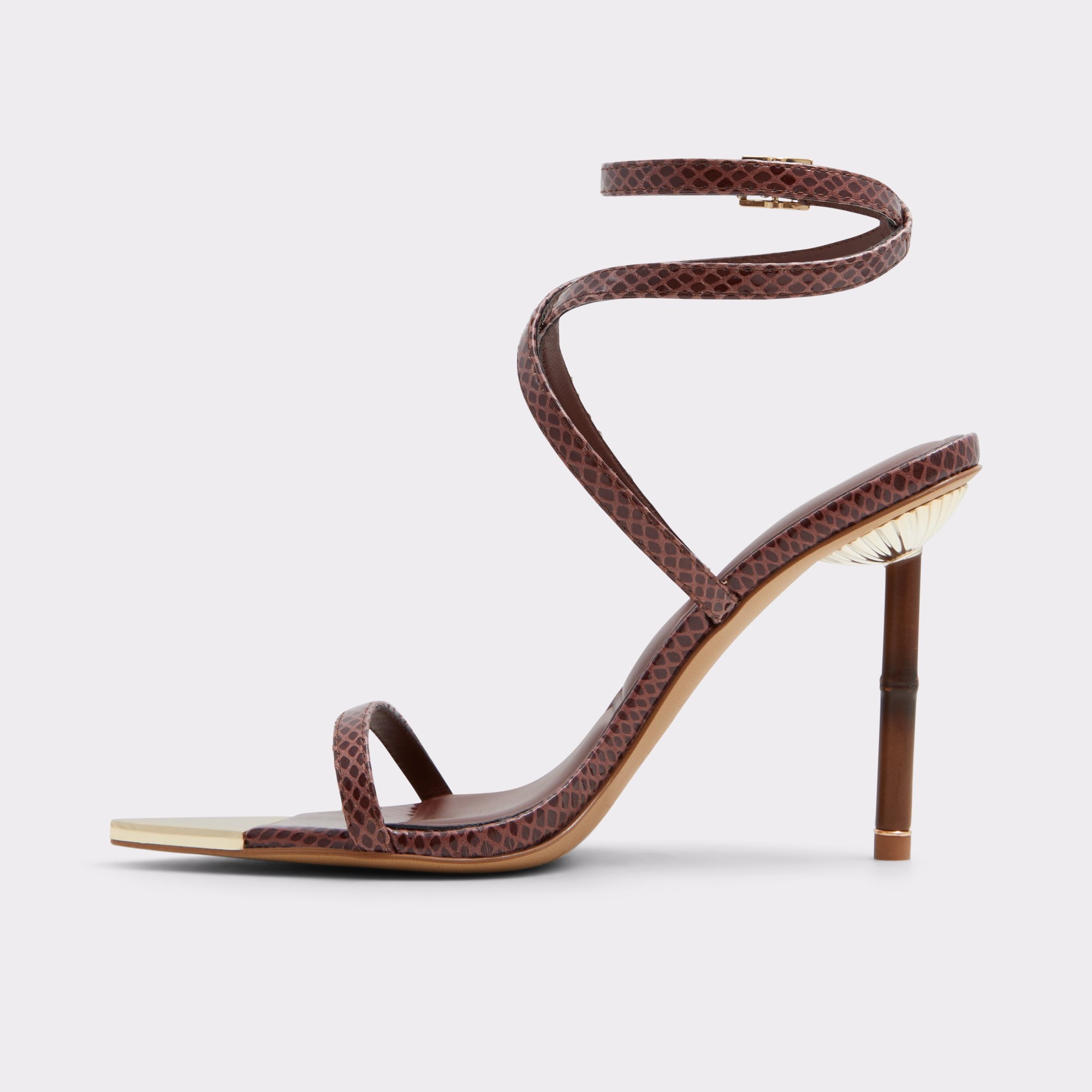 Bamby Dark Brown Women's Heeled sandals | ALDO Canada