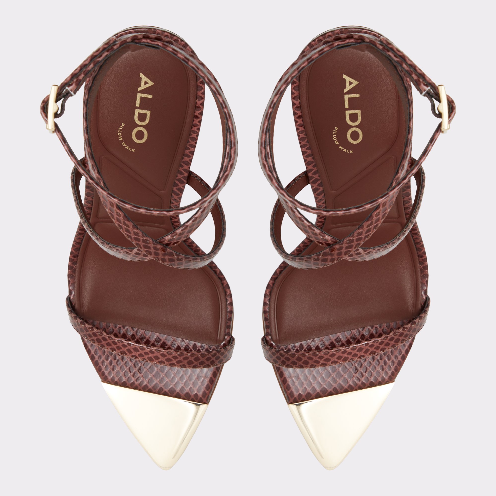 Bamby Dark Brown Women's Heeled sandals | ALDO Canada