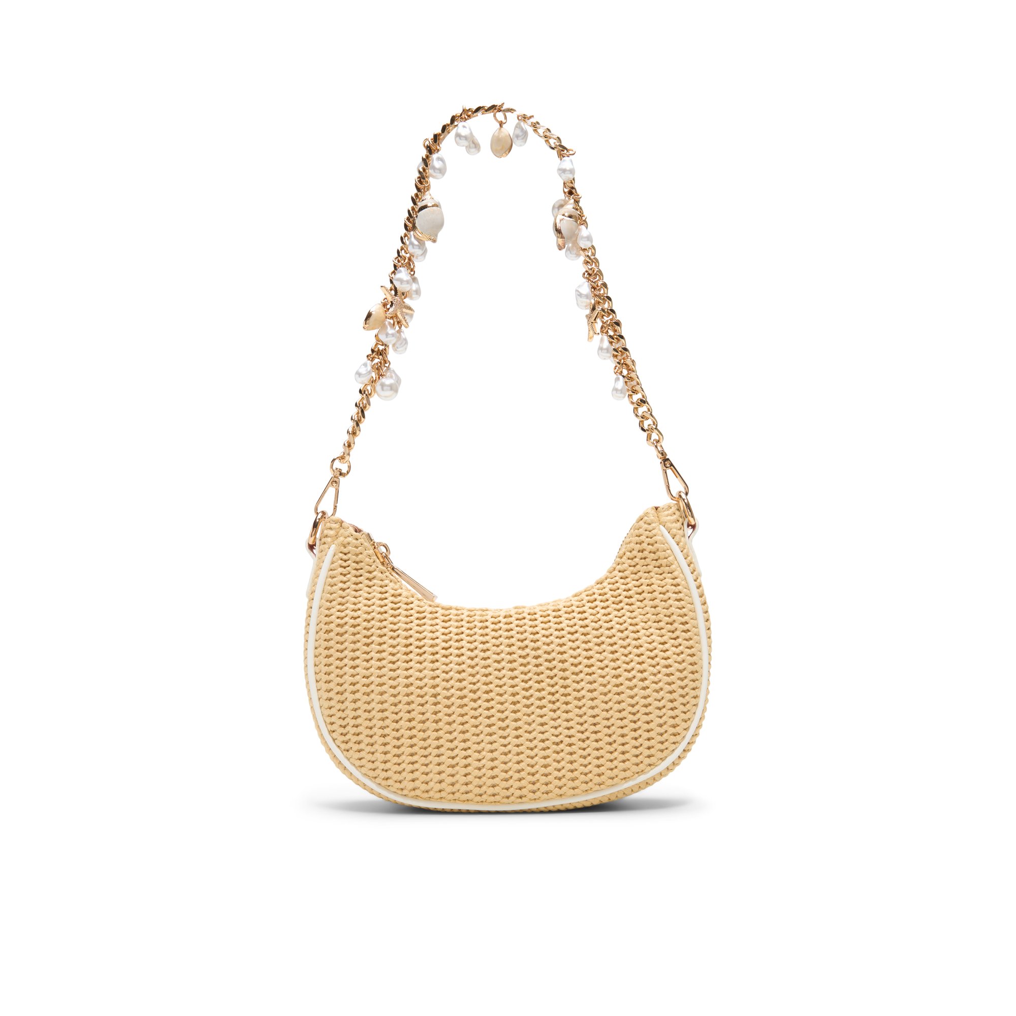 Aldo Beach Glow X Woven Shoulder Bag In Beige