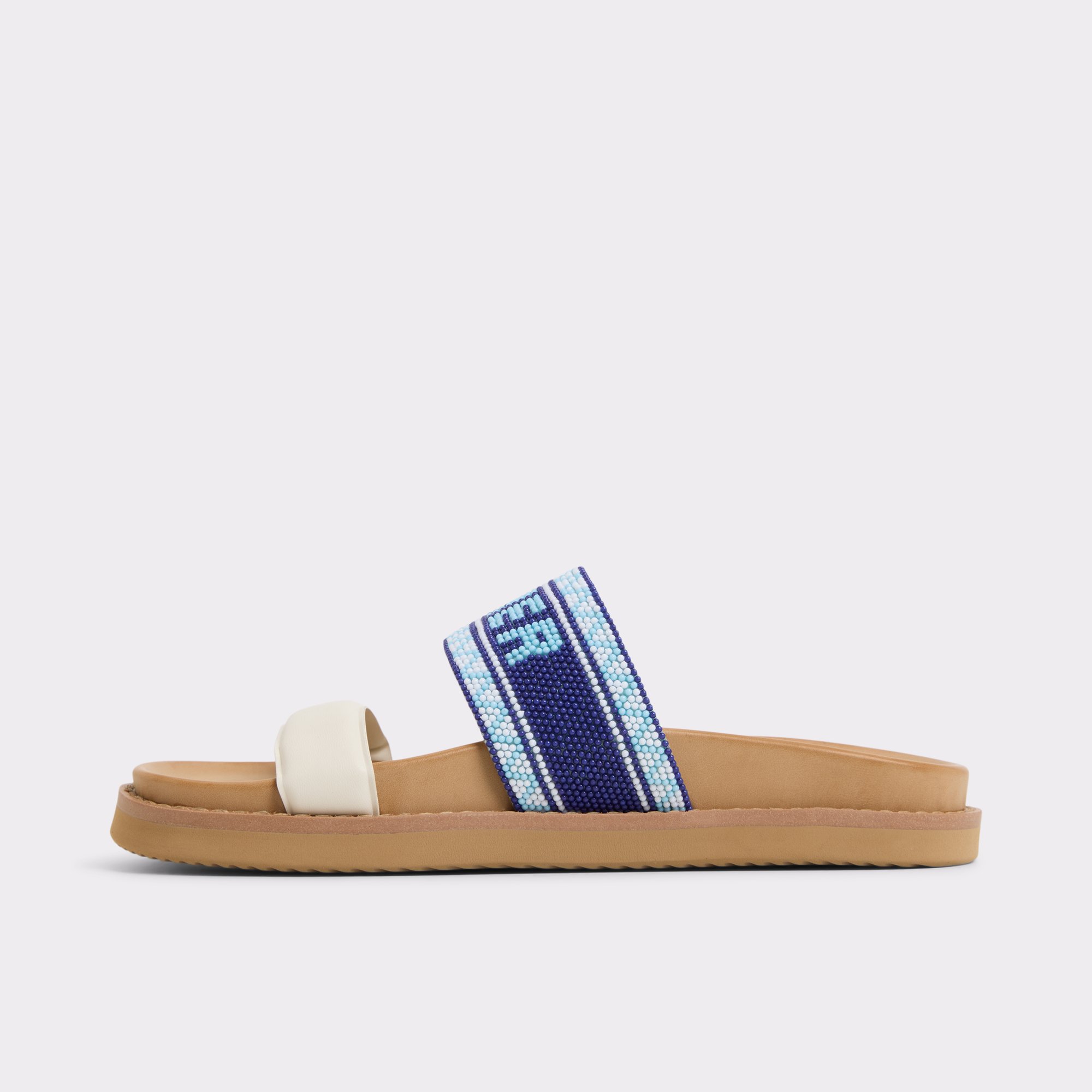 Beachvacay Blanc/Bleu Femmes Sandales a assise plantaire | ALDO Canada