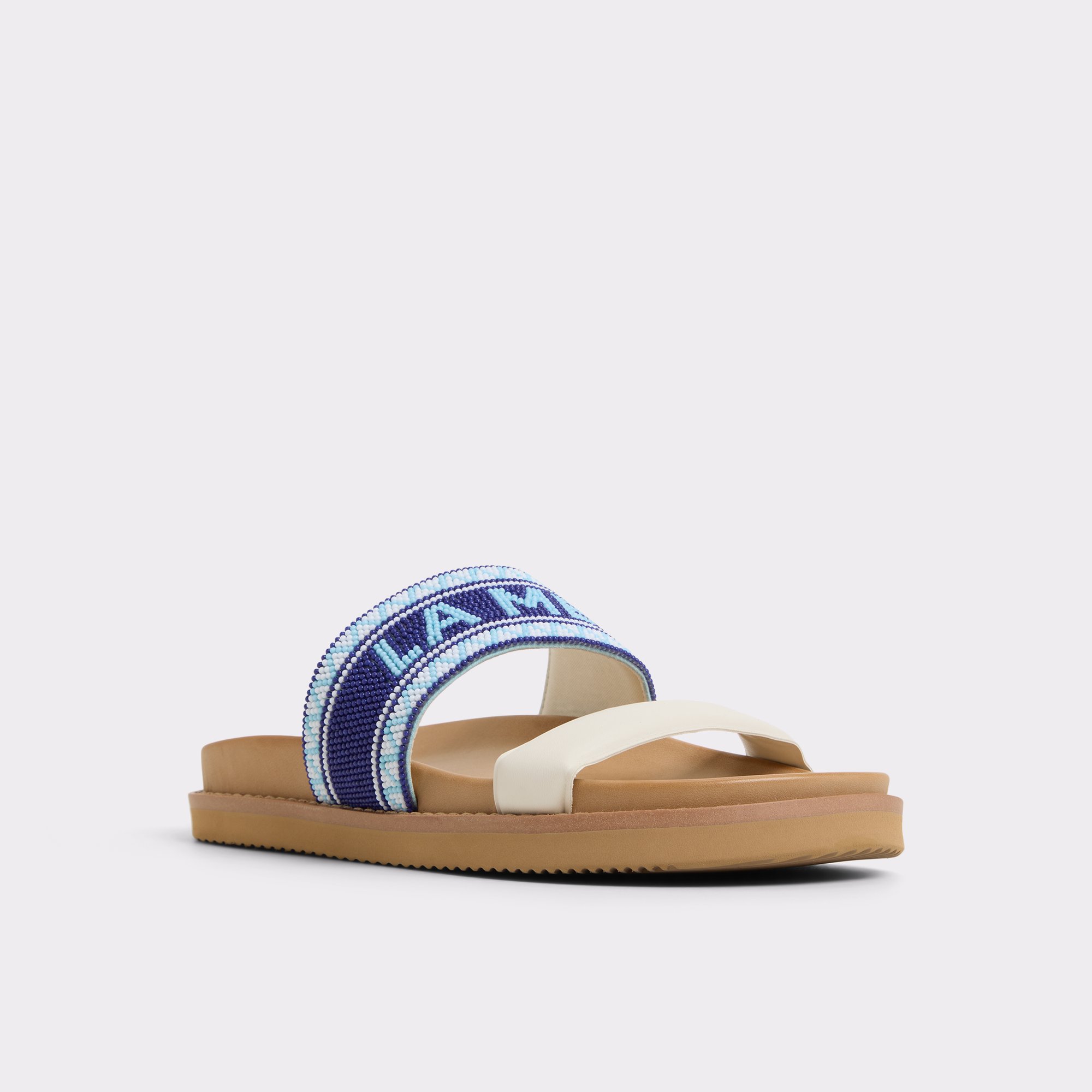 Beachvacay Blanc/Bleu Femmes Sandales a assise plantaire | ALDO Canada