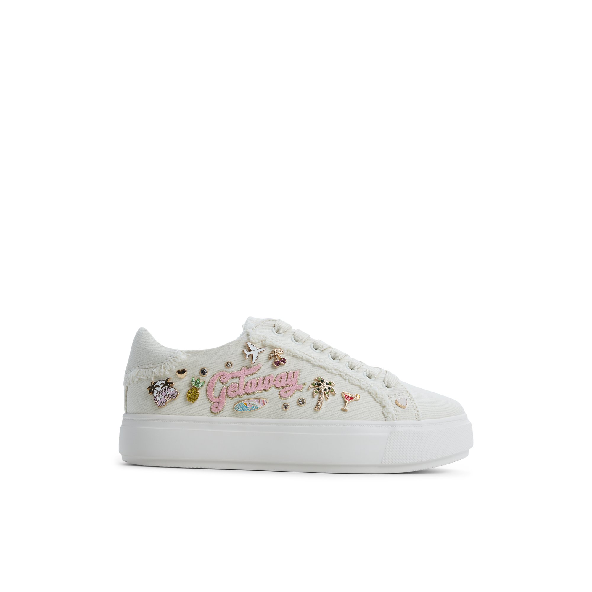 ALDO Beachvibes - Women's Low Top Sneaker Sneakers - Multicolor Denim Textile, Size 6.5