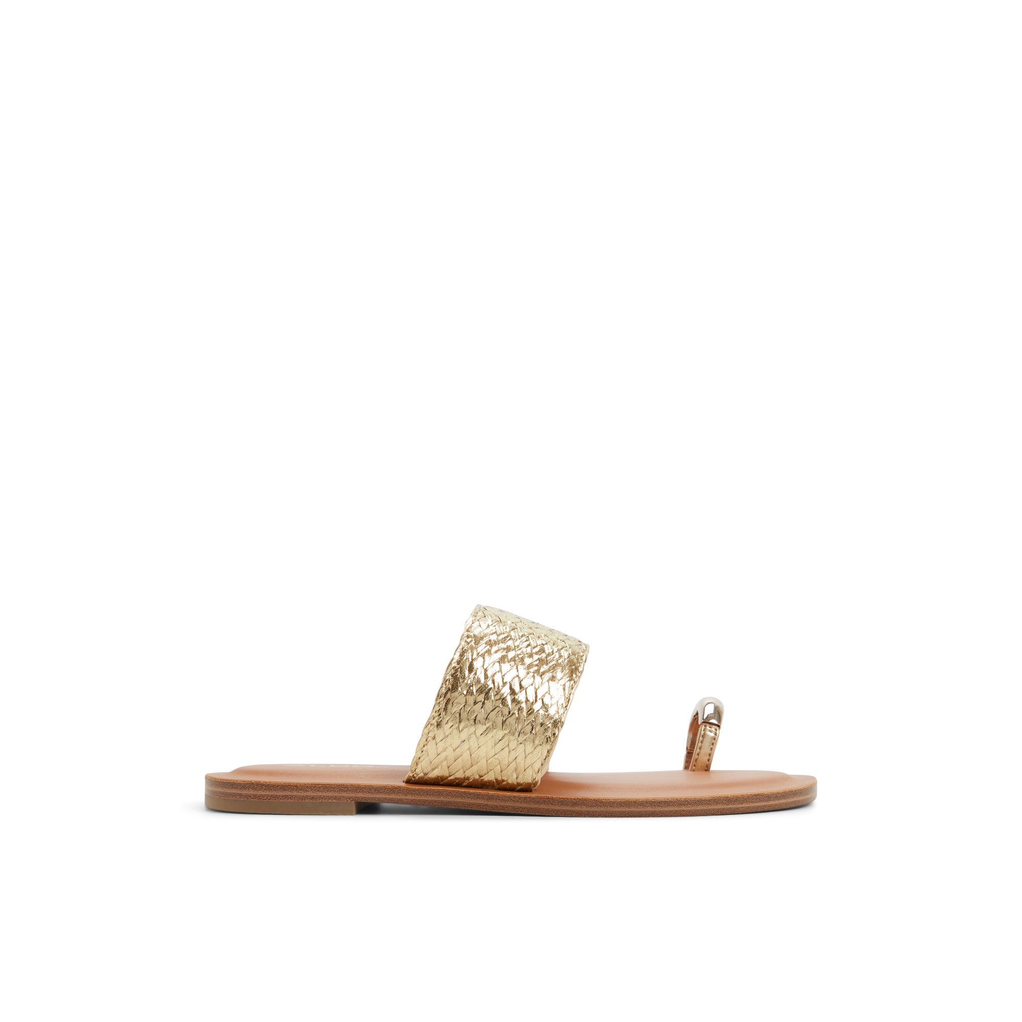 Aldo Beachwalk Slide Sandal In Gold