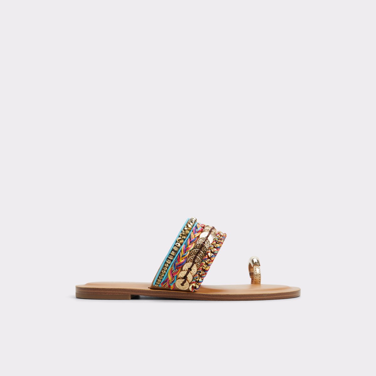 【追跡あり】ALDOフリップフロップ Beach Sandal★貝殻チャーム Ebariel Black/Gold Multi Women's Jelly Sandals & Flip Flops