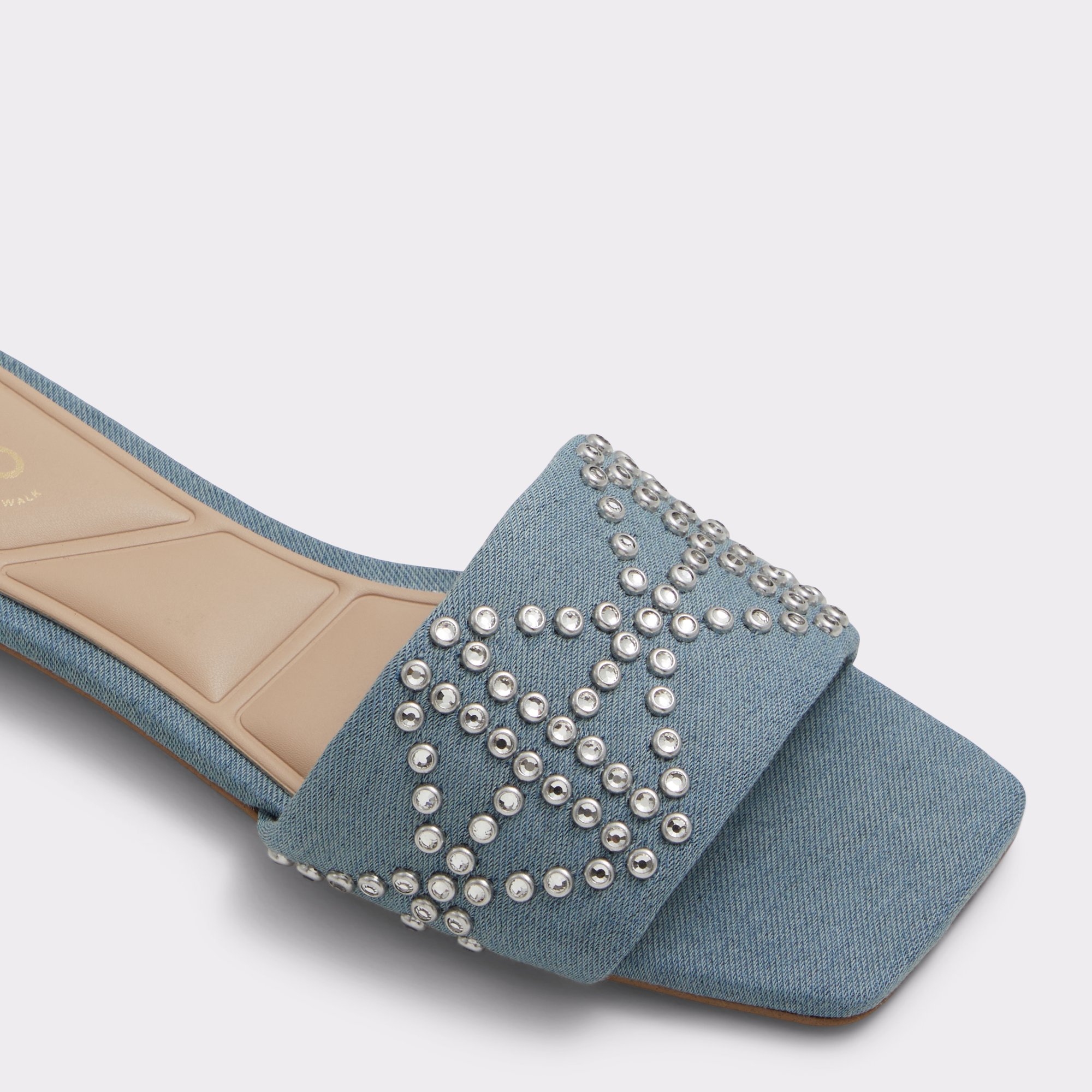 Bentariel Medium Blue Women's Flat Sandals | ALDO Canada