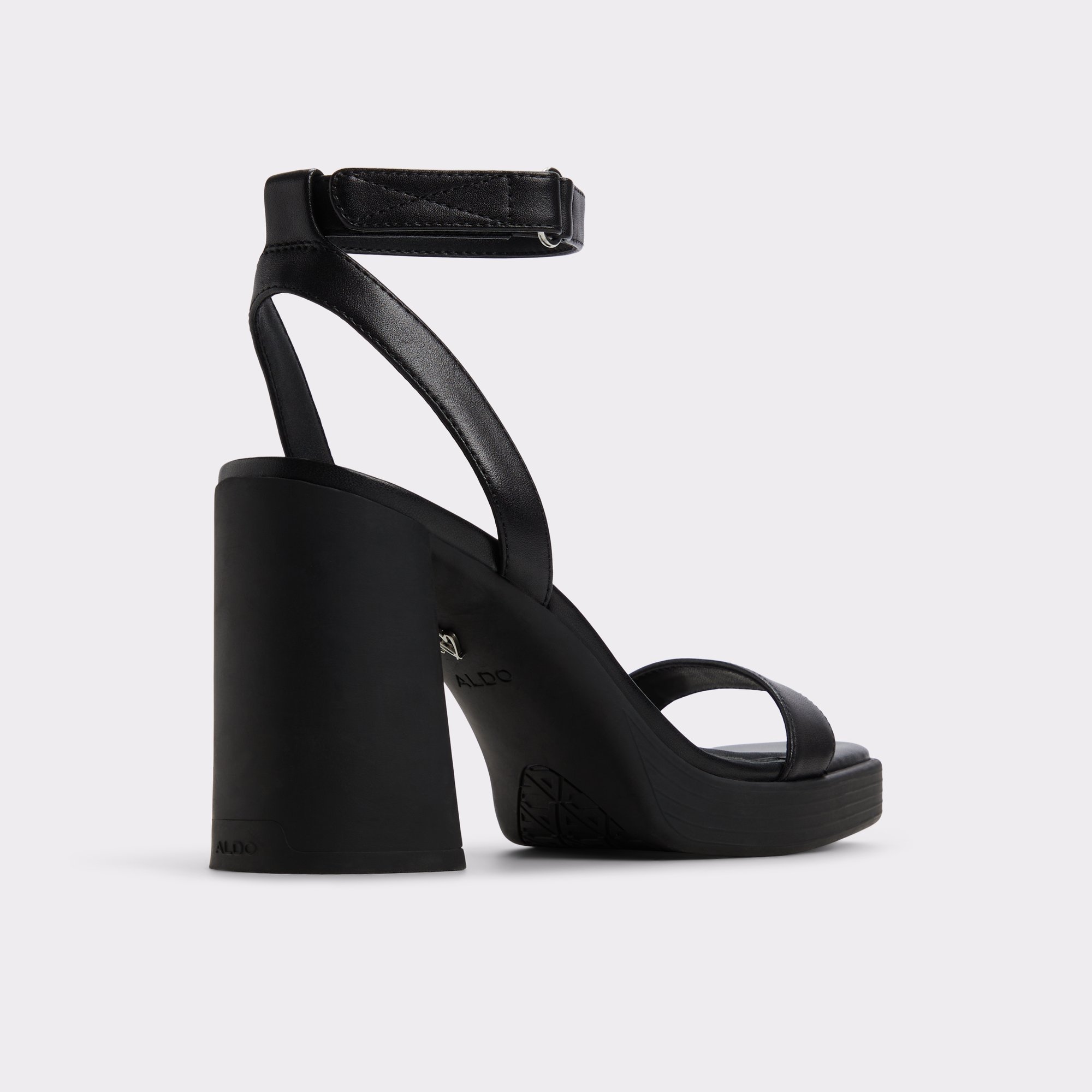 レザー ヌバック【ALDO】ブロックヒール サンダル Berade berade_black_001-001-