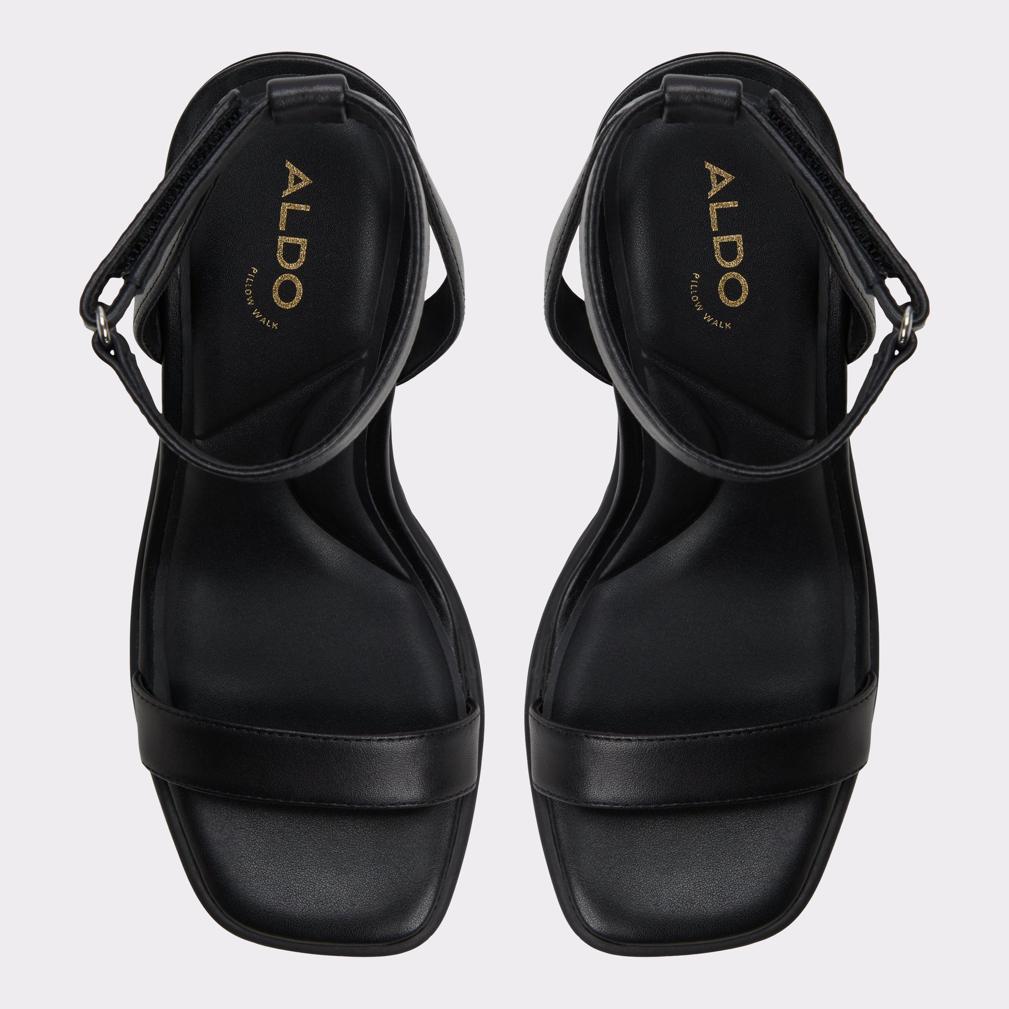 レザー ヌバック【ALDO】ブロックヒール サンダル Berade berade_black_001-001-