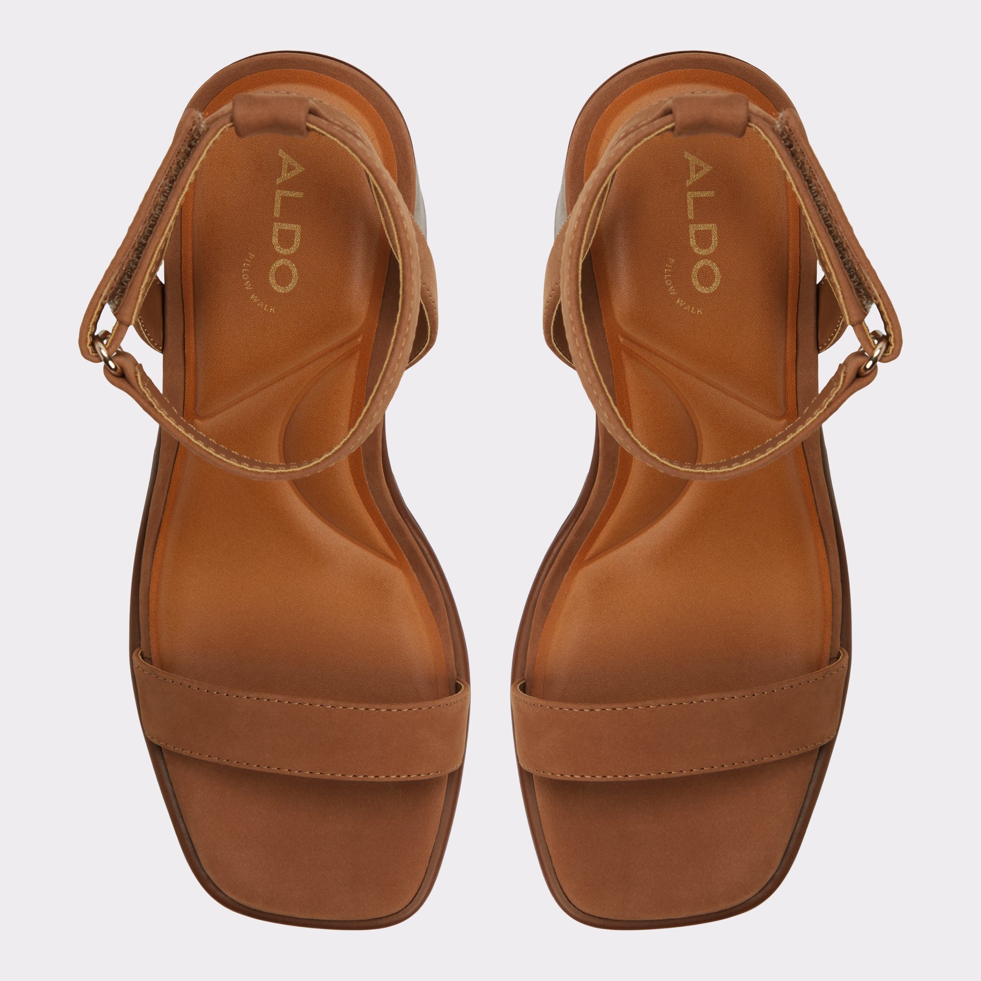 レザー ヌバック【ALDO】ブロックヒール サンダル Berade Berade Light Brown Women's Heeled sandals | ALDO Canada