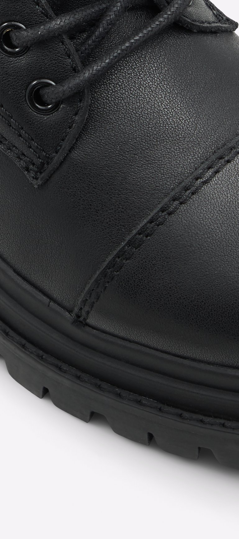 Bigmark Black Leather Smooth Women's Combat Boots | ALDO Canada