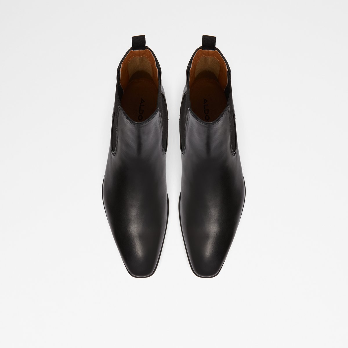 aldo black leather chelsea boots