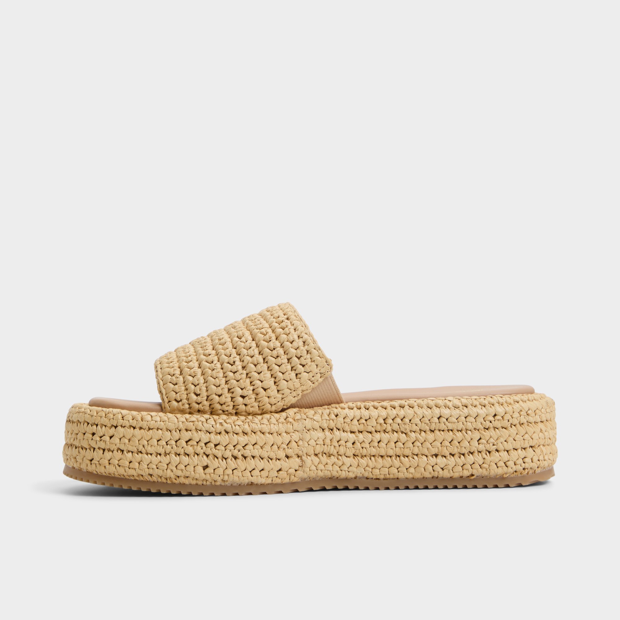 【ALDO】ボヘミアン★ クロシェ編み★お洒落★ スライドサンダル Bohemina Natural Women's Platform sandals | ALDO US