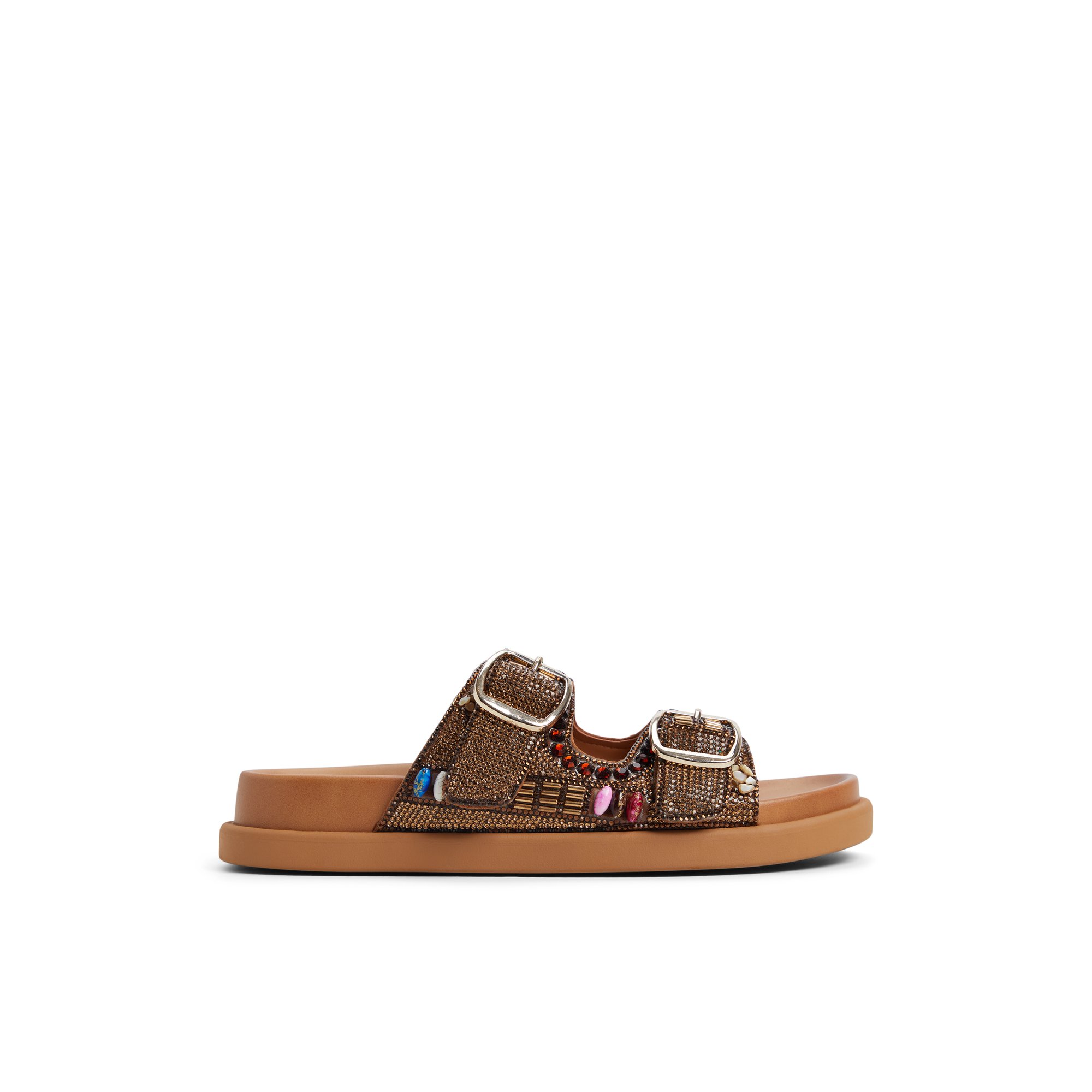 ALDO Bohochic - Women's Footbed Sandal Sandals - Brown, Size 13