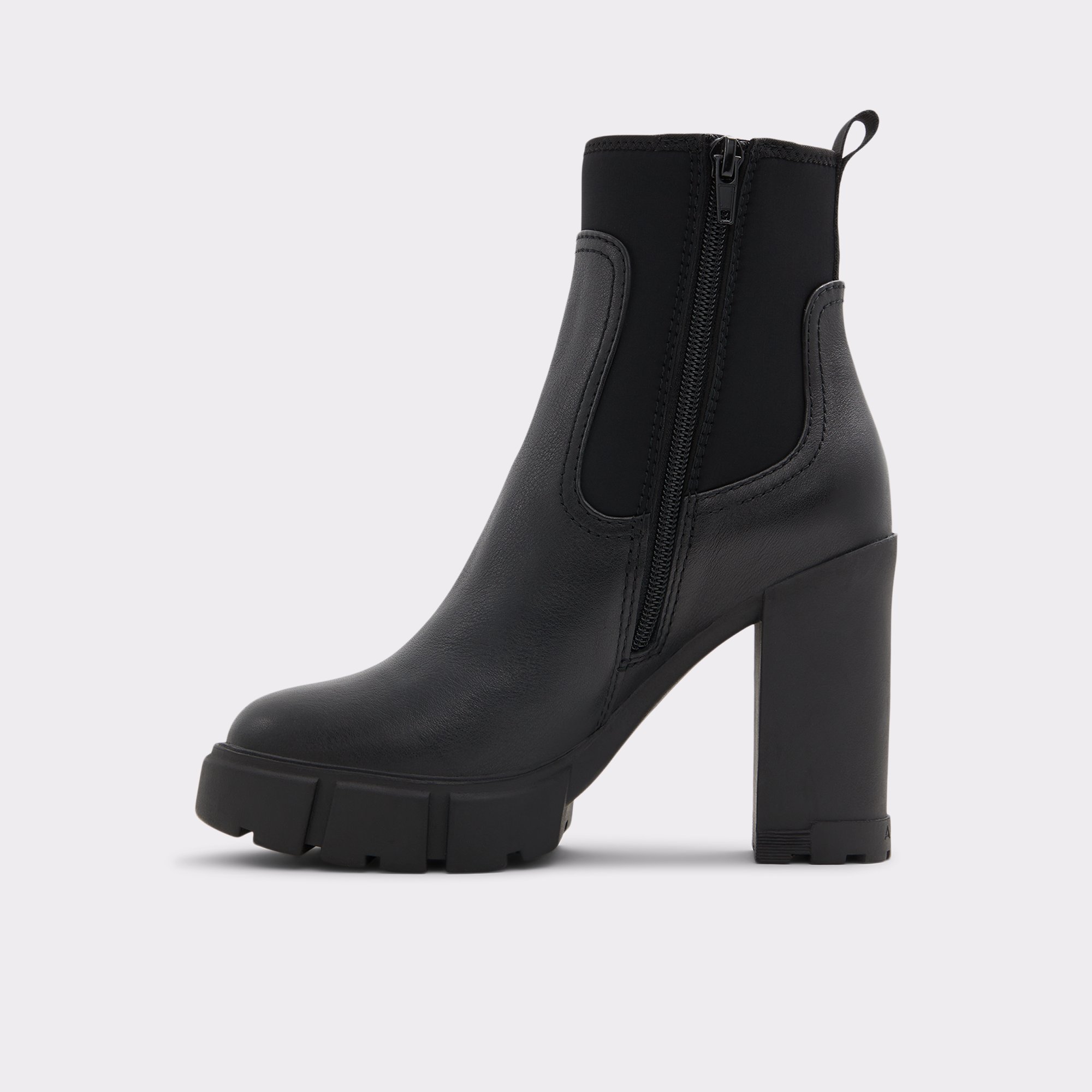 ALDO Bolder Black Leather Mixed Material Women's Chelsea boots