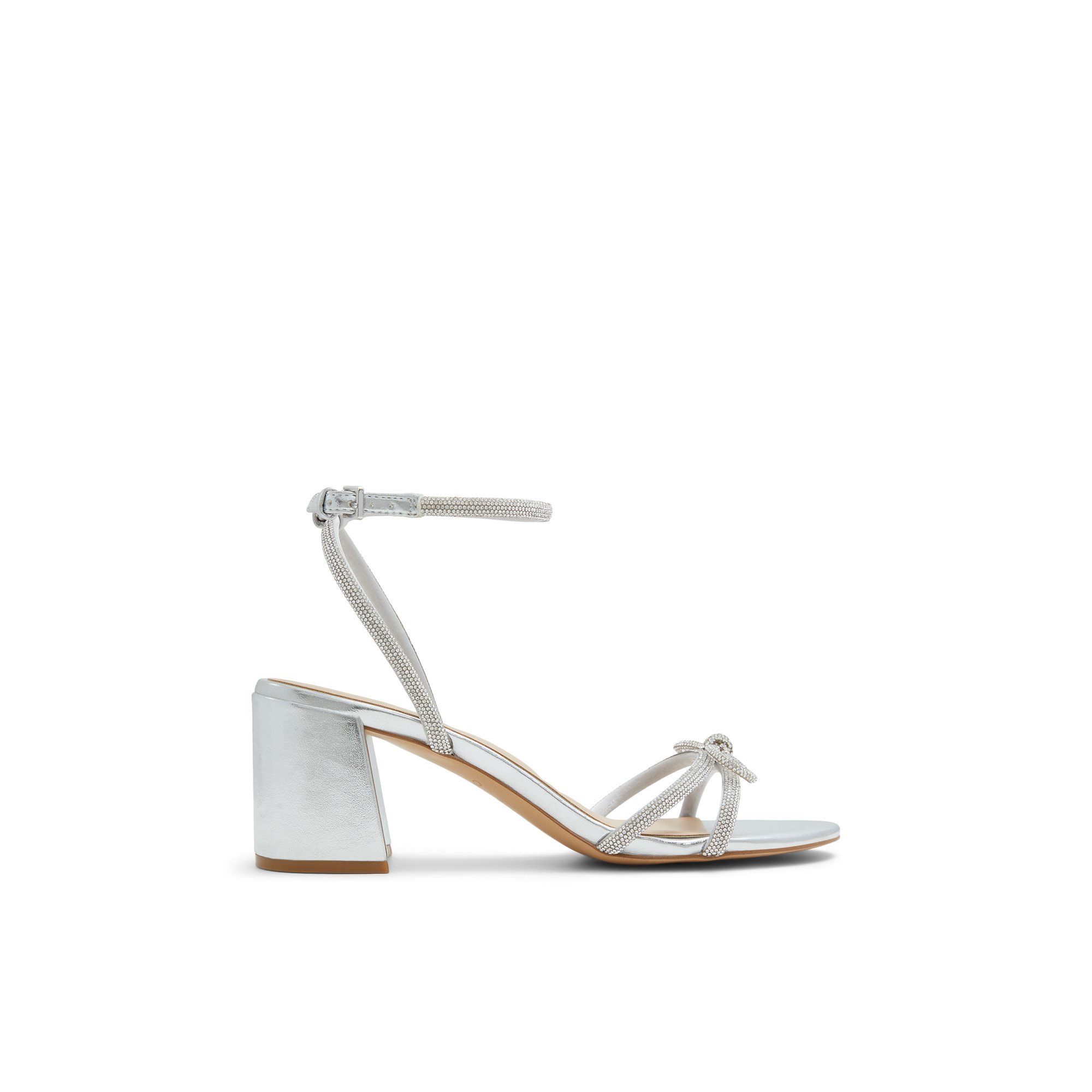 ALDO Bouclette - Women's Block Heel - Silver, Size 6