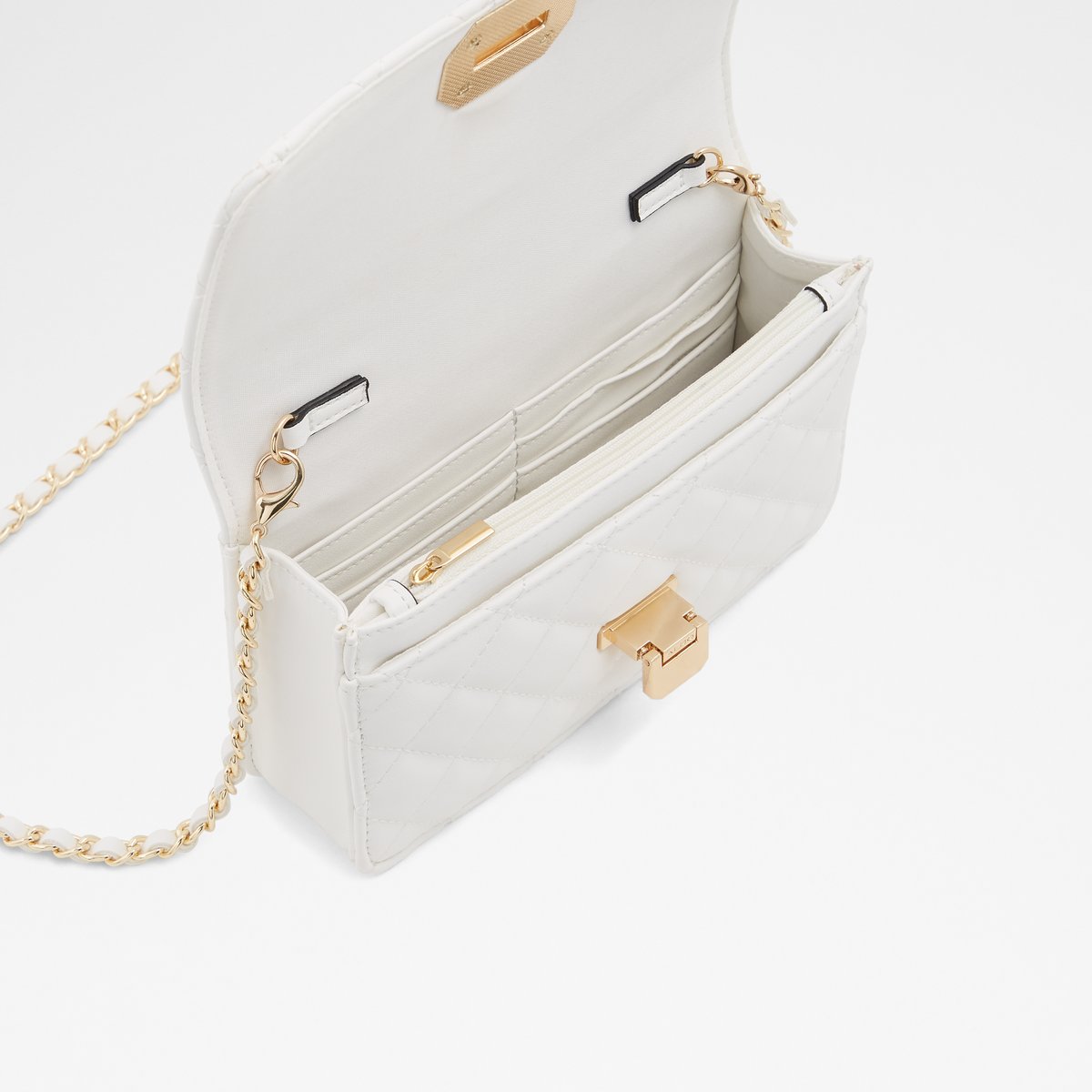 white aldo purse