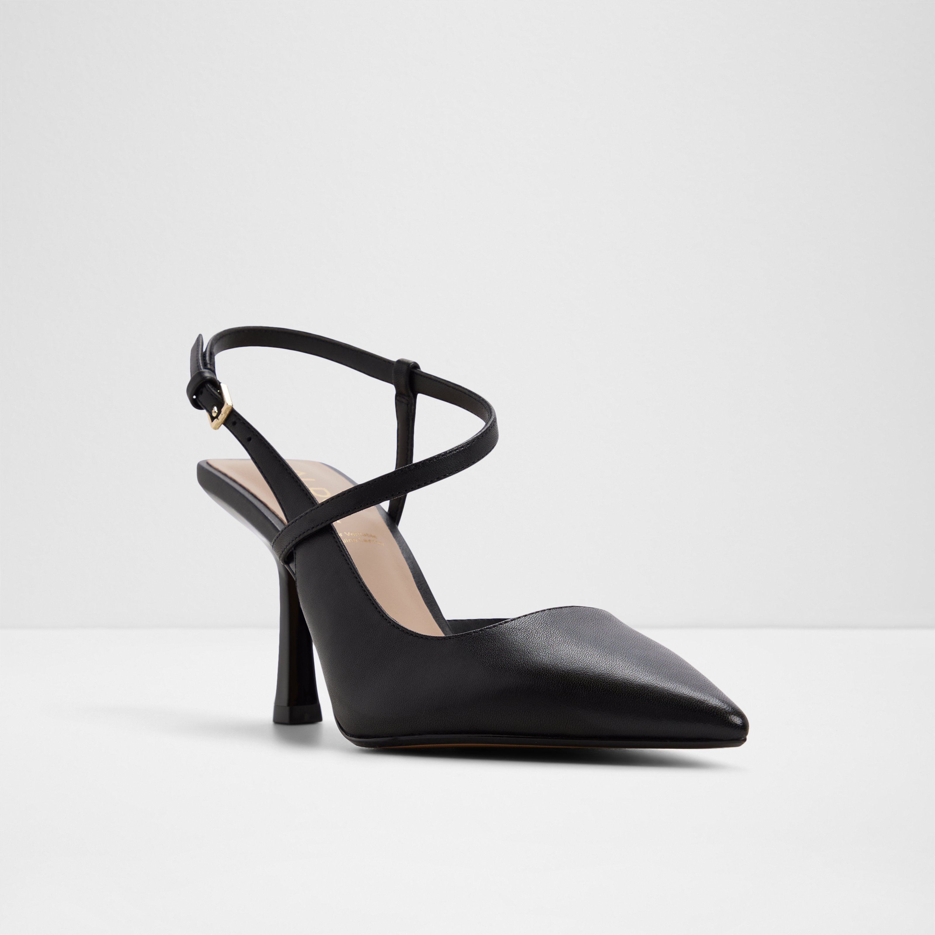 aldo black strappy heels