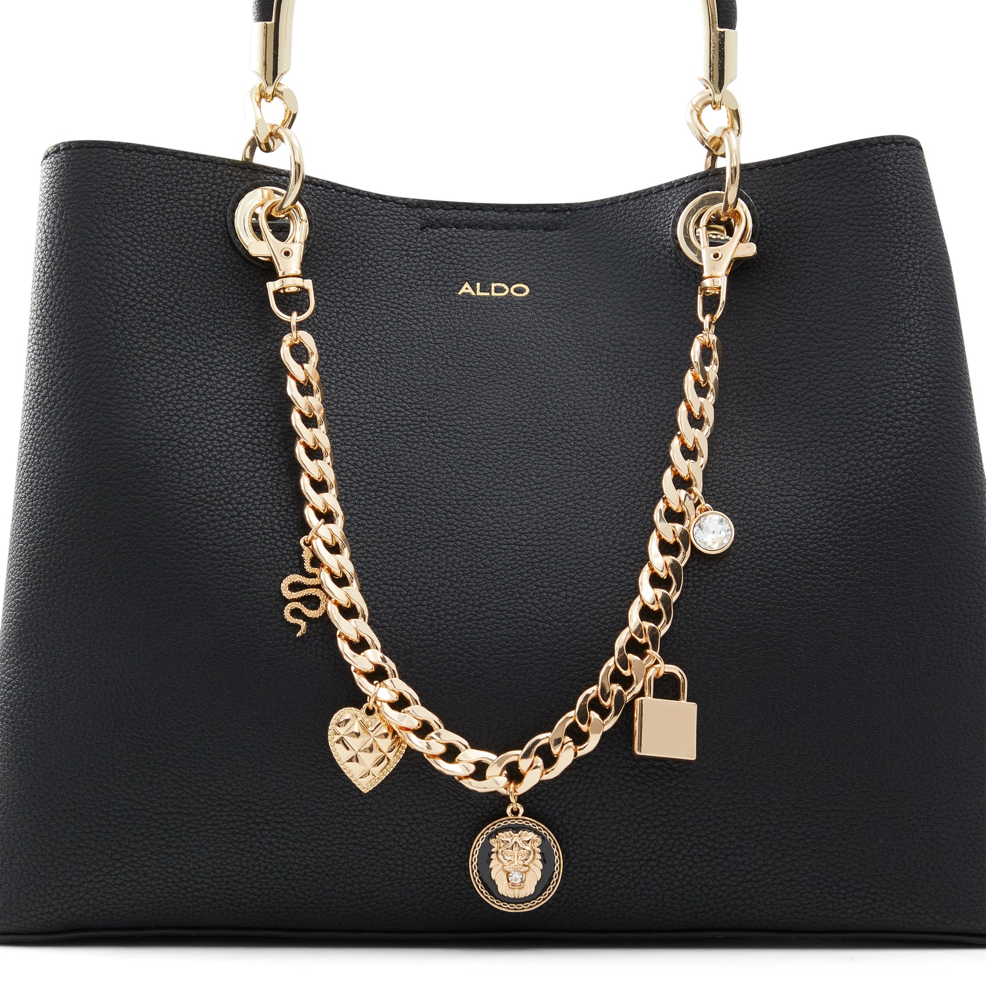 Image of ALDO Cadendavia - Women's Bag Charm - Black-Gold