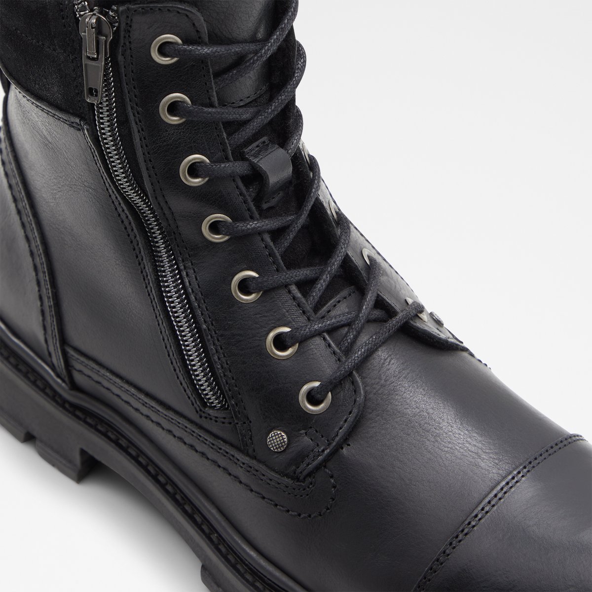 Caleseth Black Leather Smooth Men's Lace-Up Boots | ALDO US